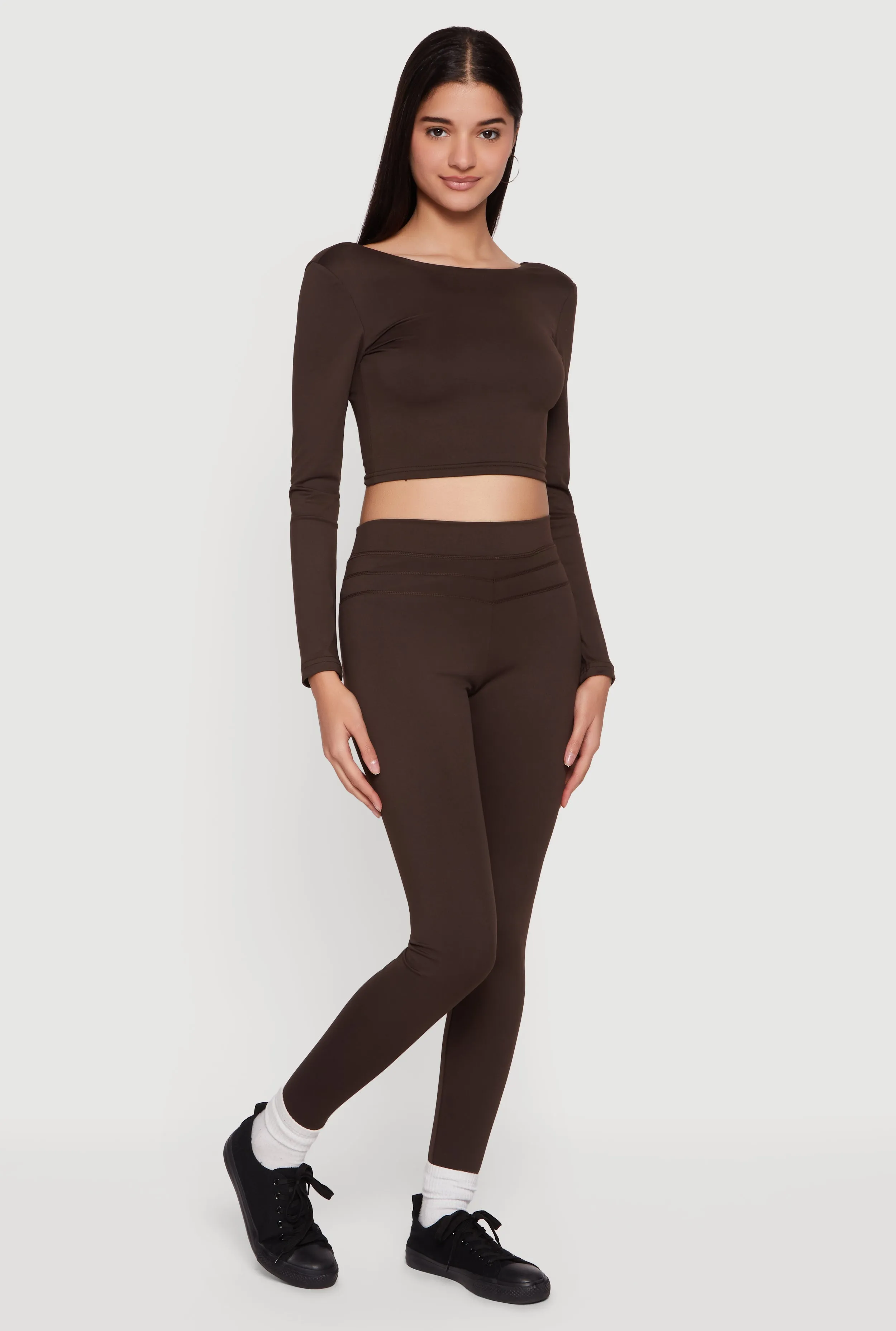 High Waisted Decorative Stitch Leggings sold by Rainbow product image thumbnail 3