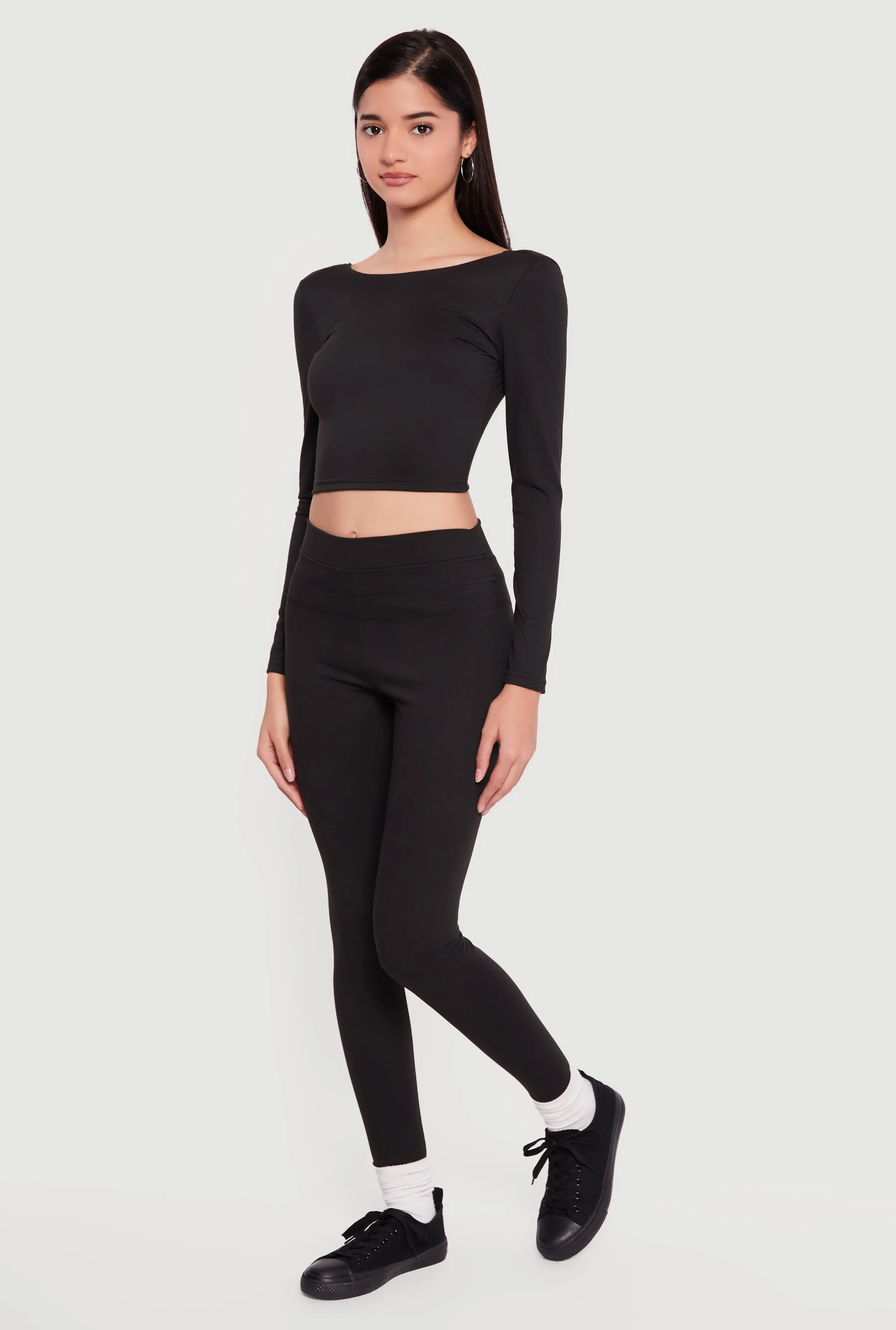 High Waisted Decorative Stitch Leggings sold by Rainbow