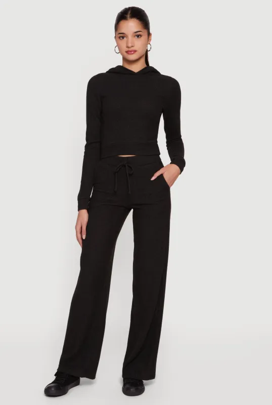 Brushed Knit Drawstring Waist Sweatpants sold by Rainbow