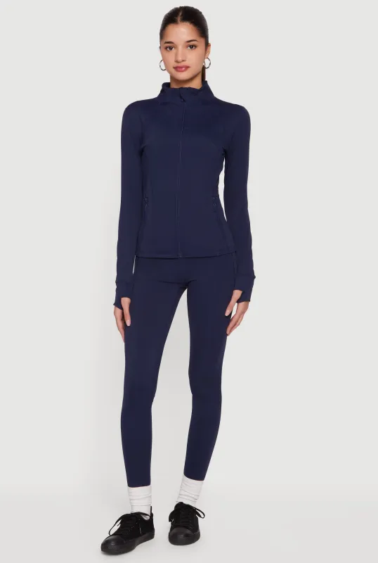 Solid High Waisted Pull On Leggings made by Rainbow