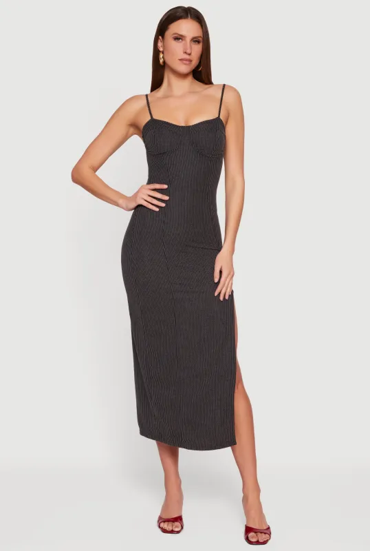 Rib Knit Sweetheart Maxi Cami Dress sold by Rainbow