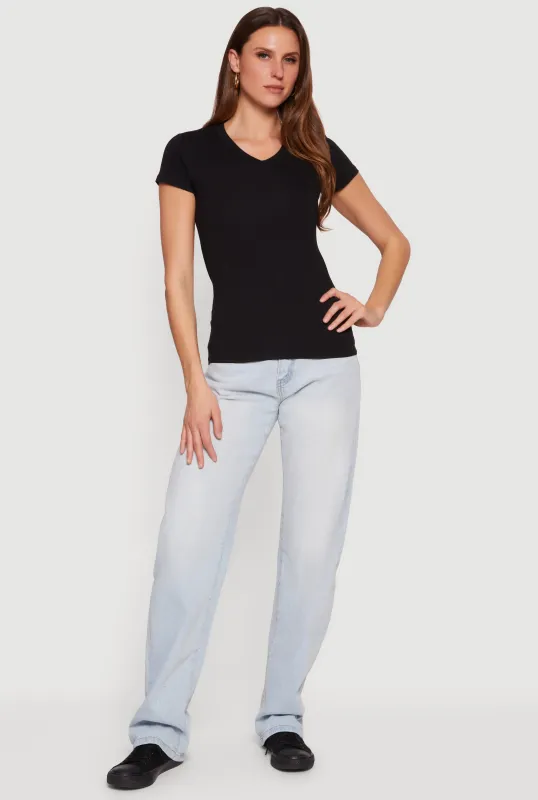 Short Sleeve V-Neck T-Shirt sold by Rainbow