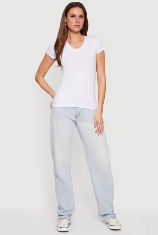 Short Sleeve V-Neck T-Shirt sold by Rainbow