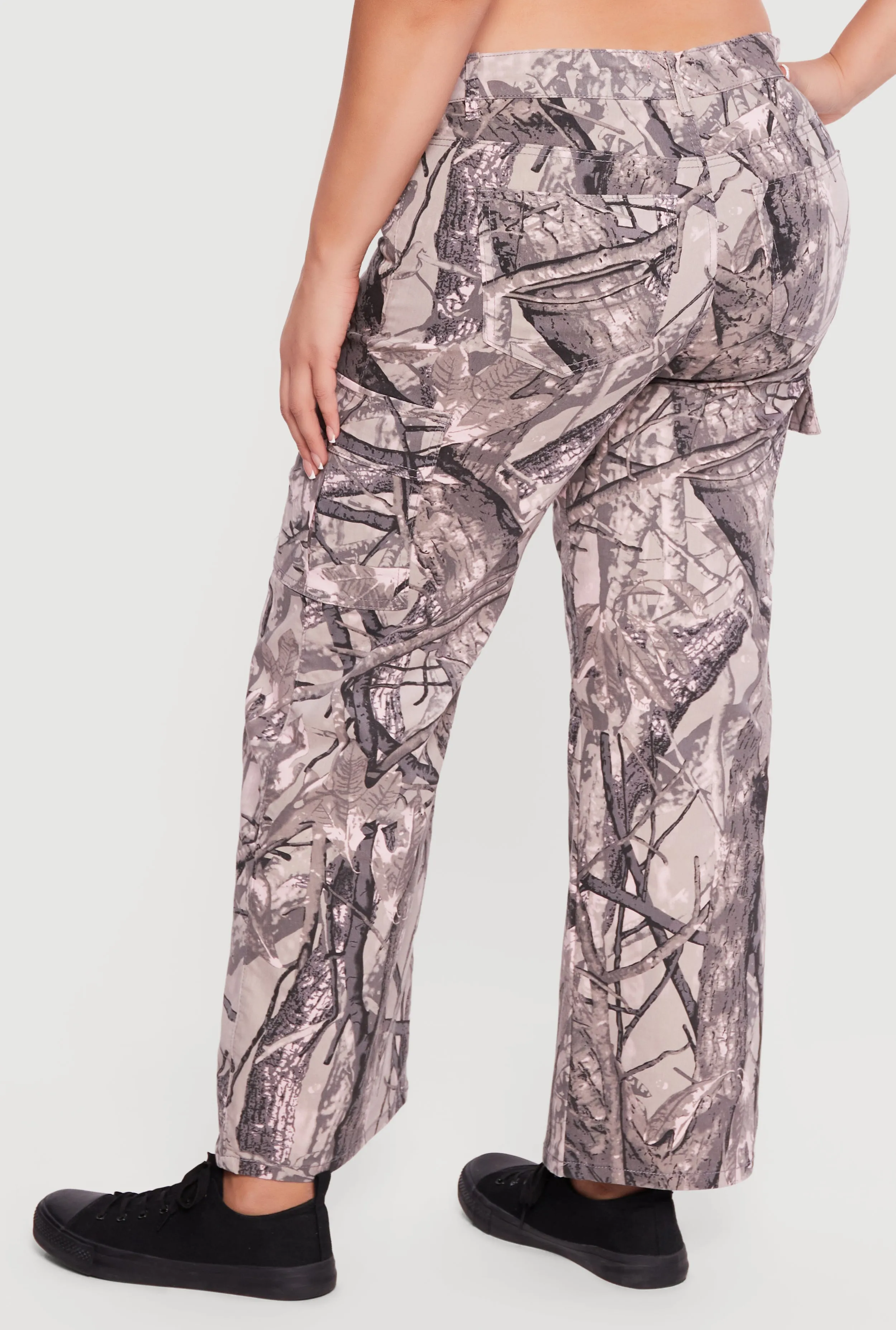 Plus Size Tree Camo Wide Leg Cargo Pants sold by Rainbow product image thumbnail 5