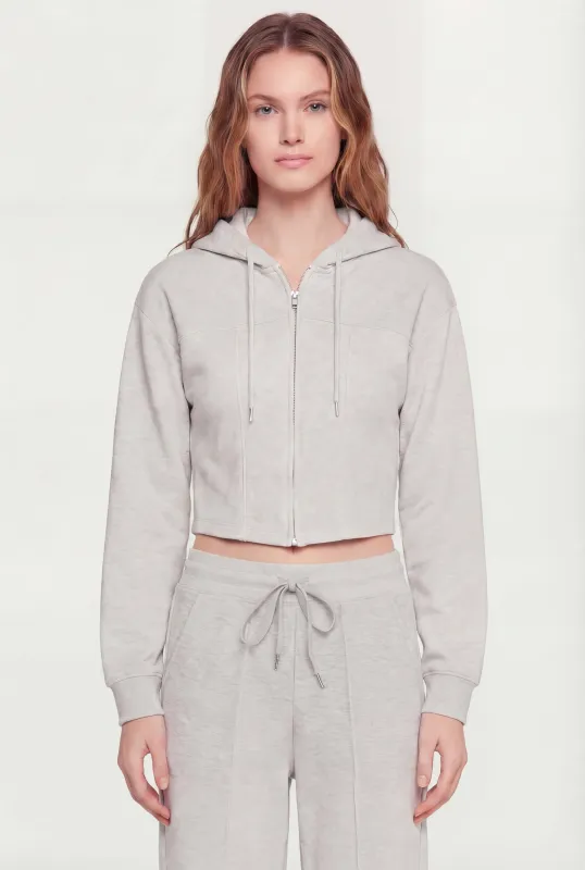 Scuba Corset Detail Cropped Zip Front Hoodie sold by Rainbow