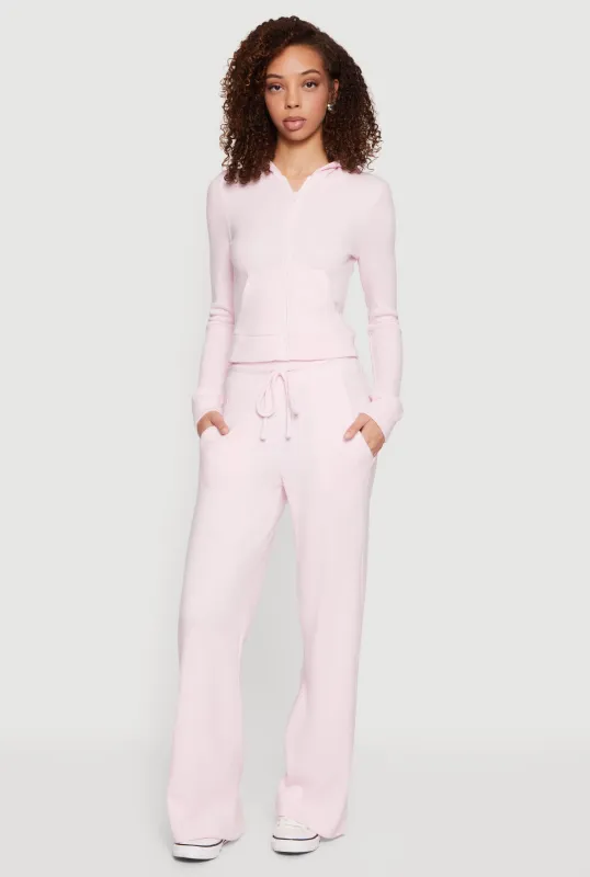 Waffle Knit Drawstring Waist Pants sold by Rainbow