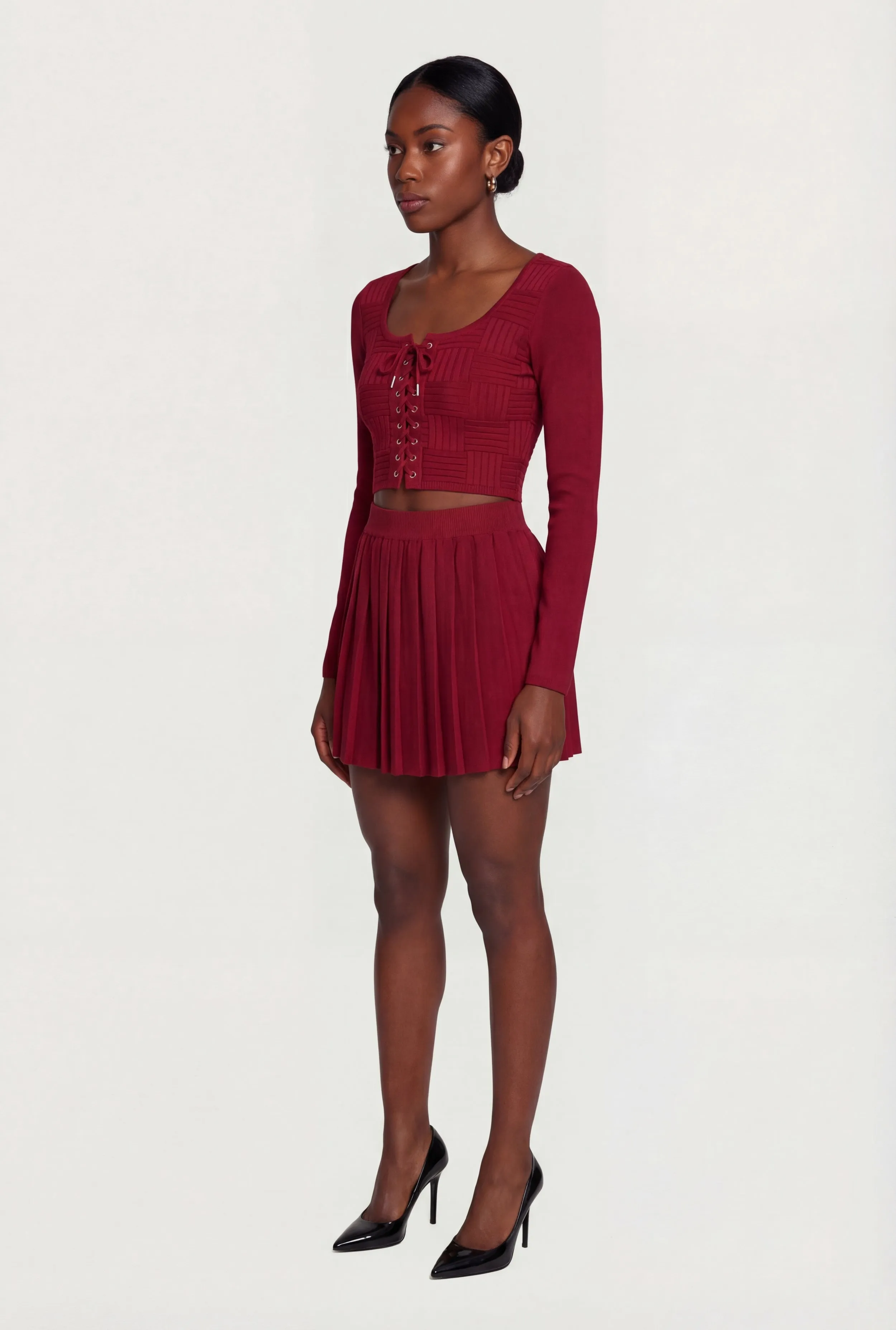 Solid Pleated Mini Skirt sold by Rainbow product image thumbnail 2