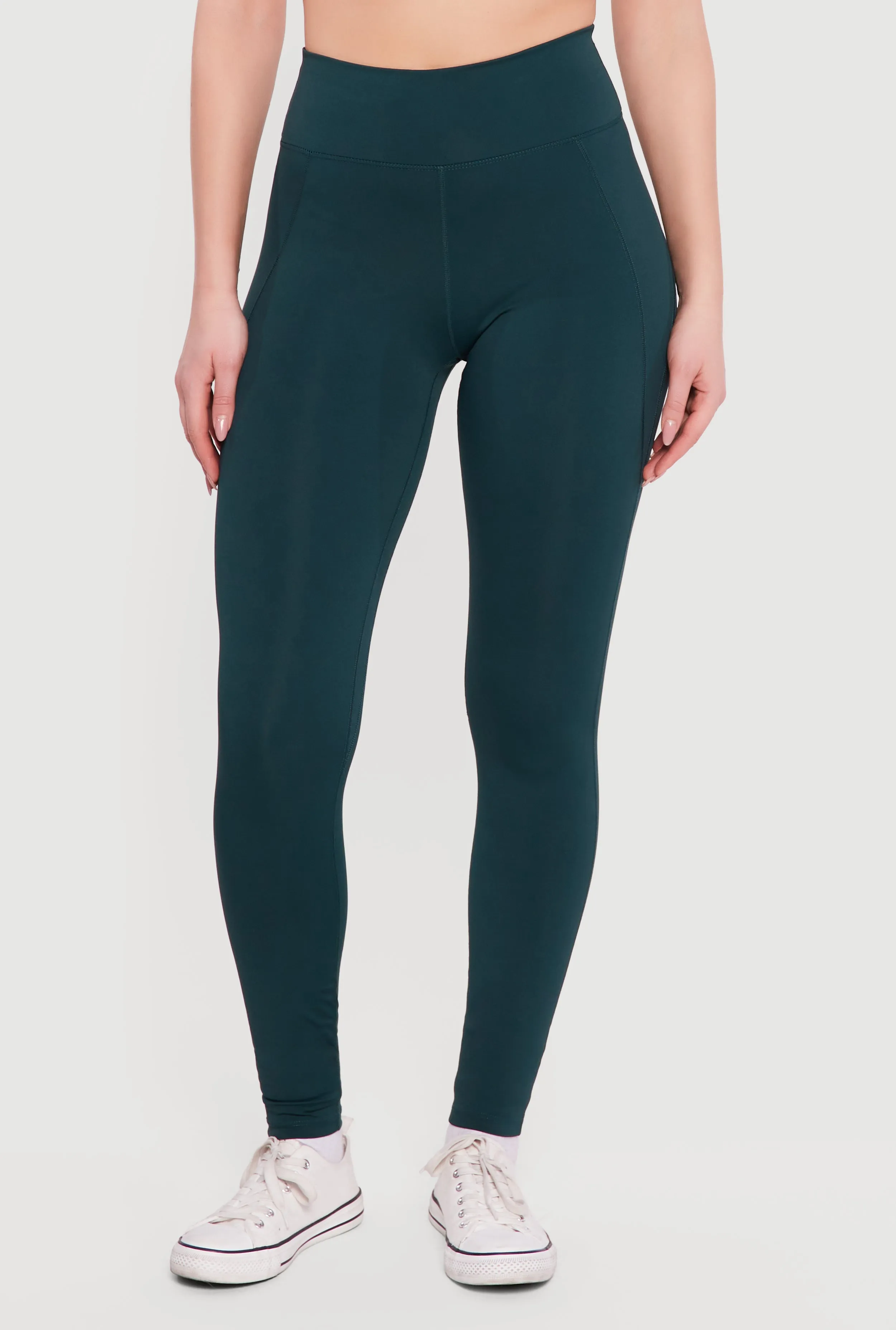 Solid High Waisted Pull On Leggings sold by Rainbow product image thumbnail 3