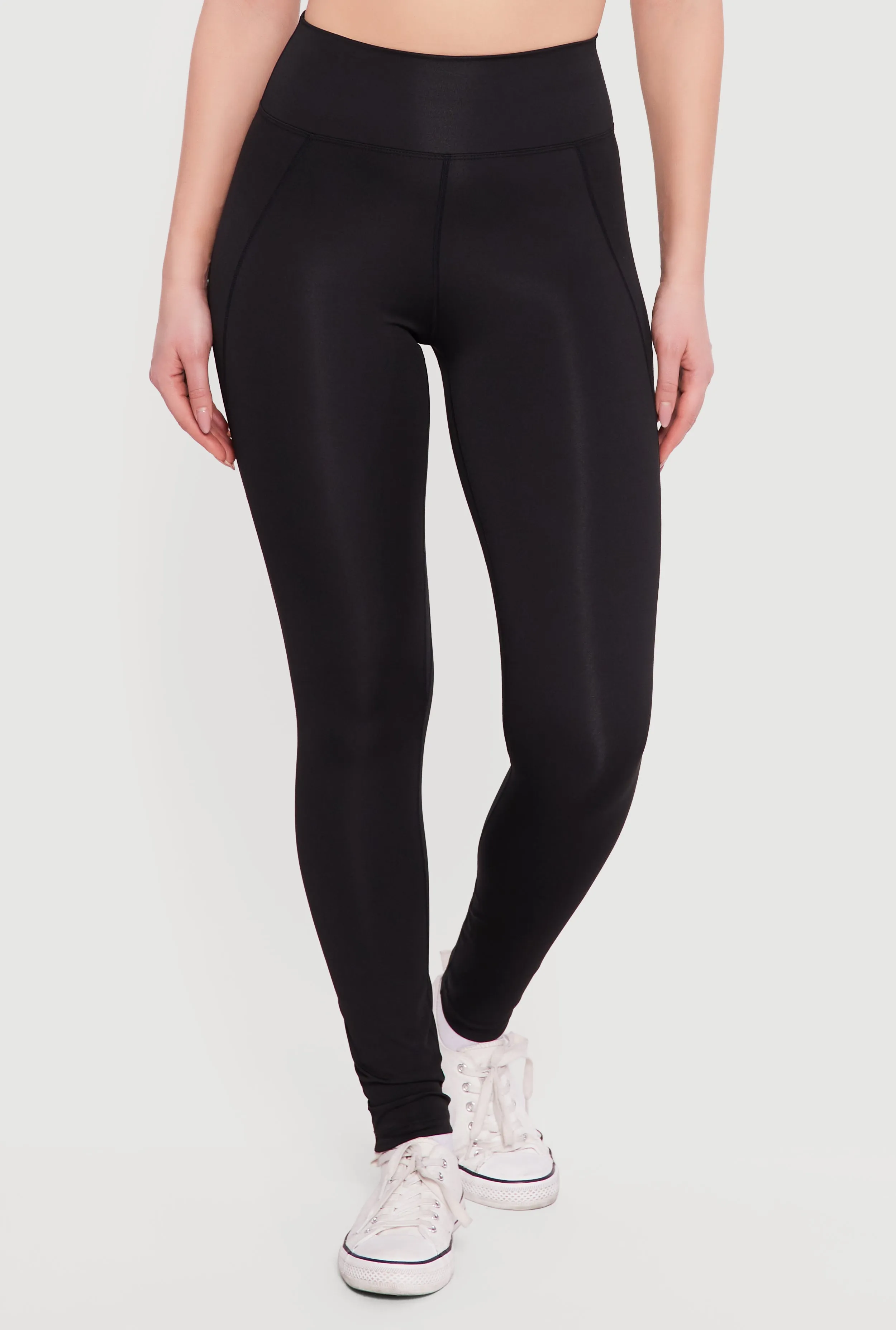 Solid High Waisted Pull On Leggings sold by Rainbow product image thumbnail 3