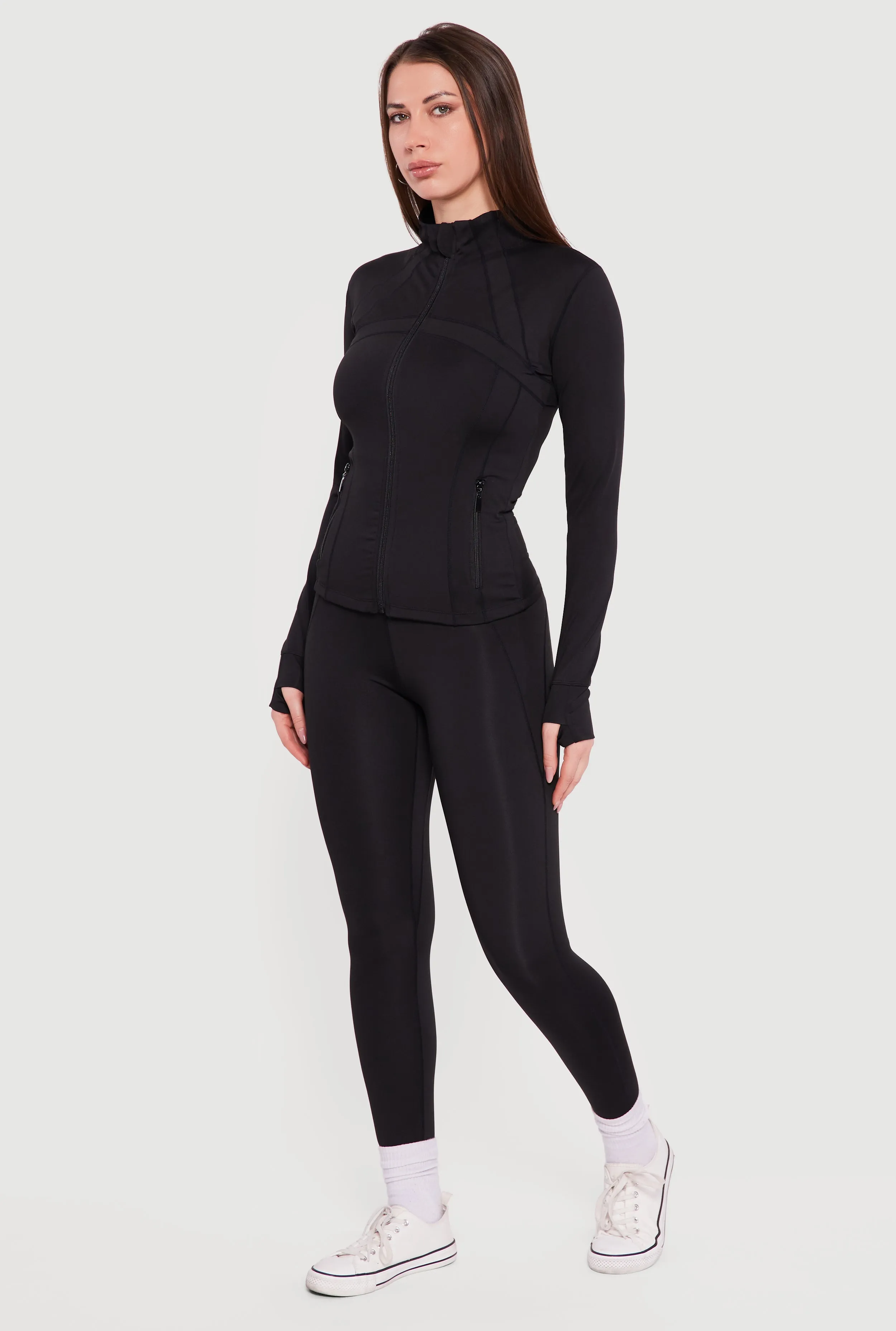 Solid High Waisted Pull On Leggings sold by Rainbow product image thumbnail 2