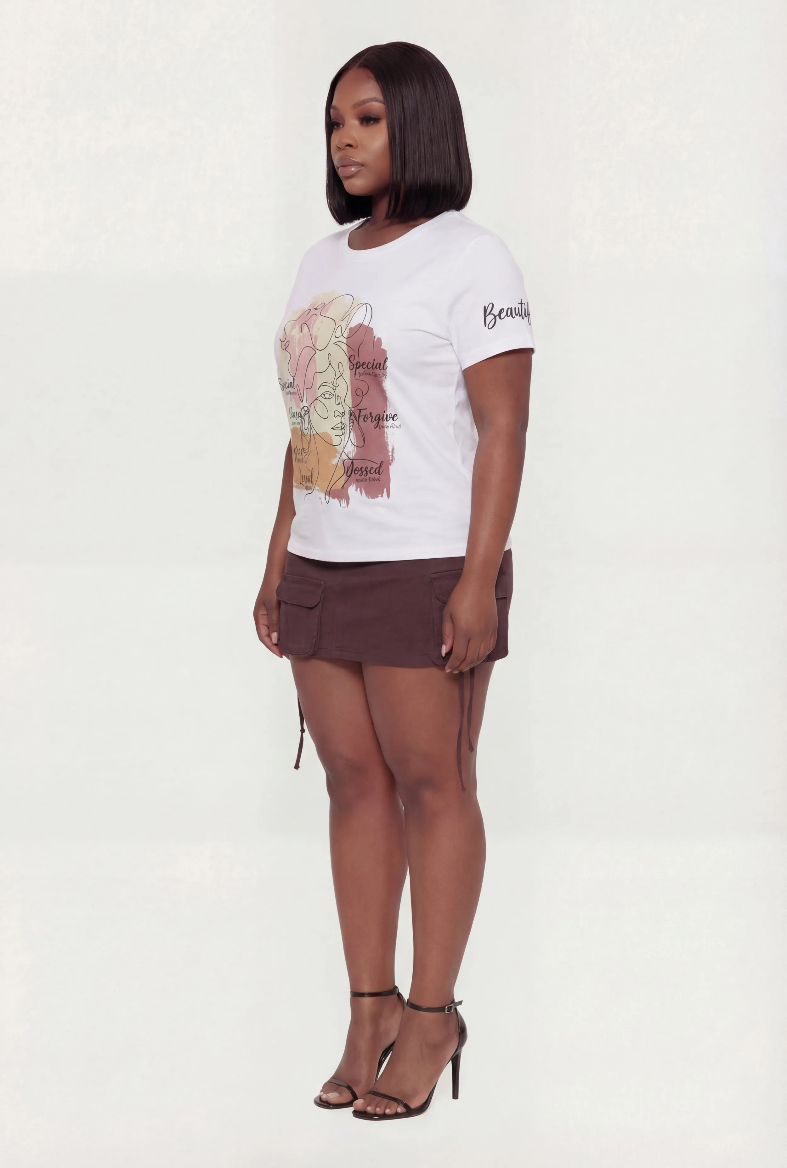 Plus Size Face Contour Graphic Tee sold by Rainbow product image thumbnail 3