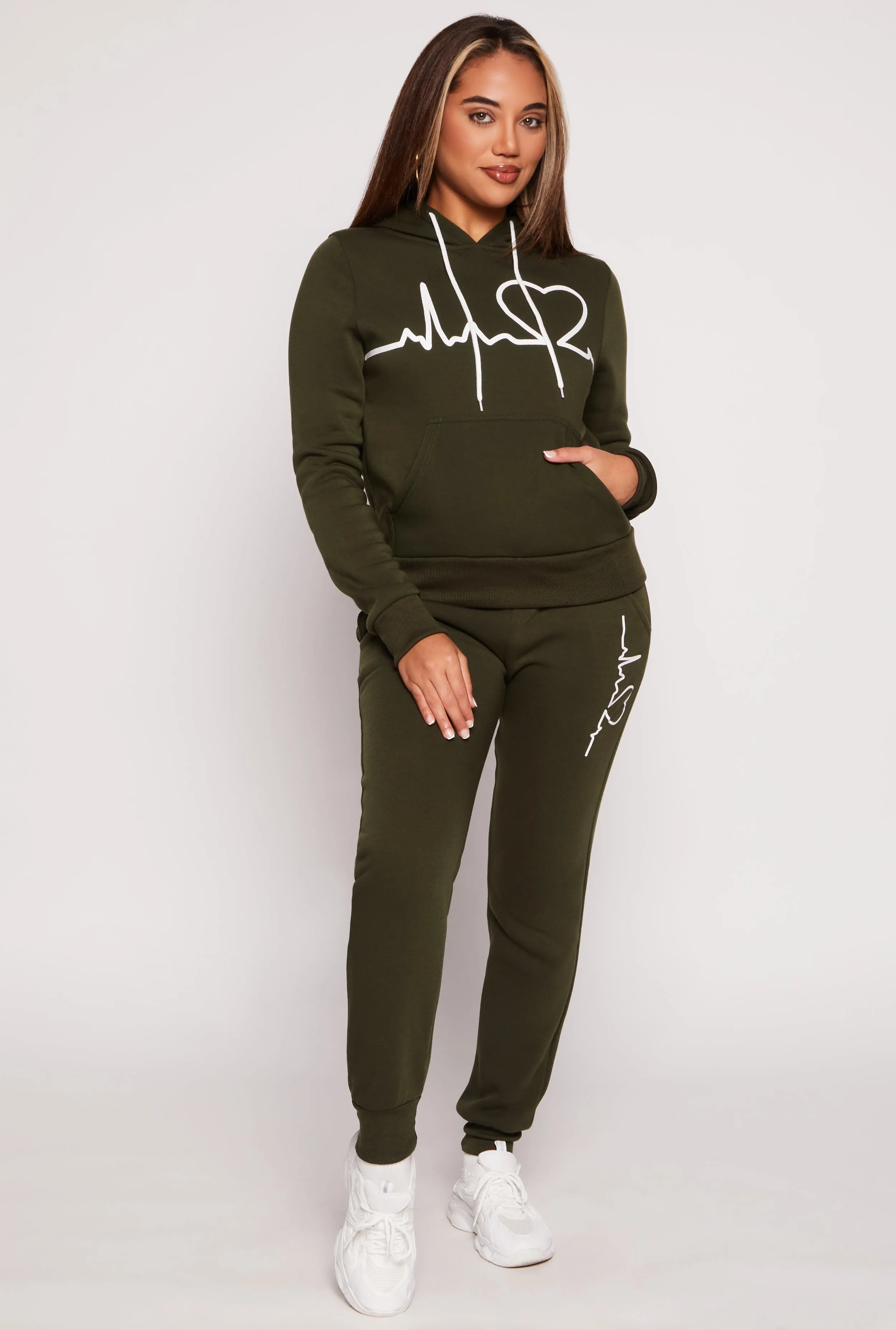 Heartbeat Graphic Pullover Hoodie sold by Rainbow product image thumbnail 2