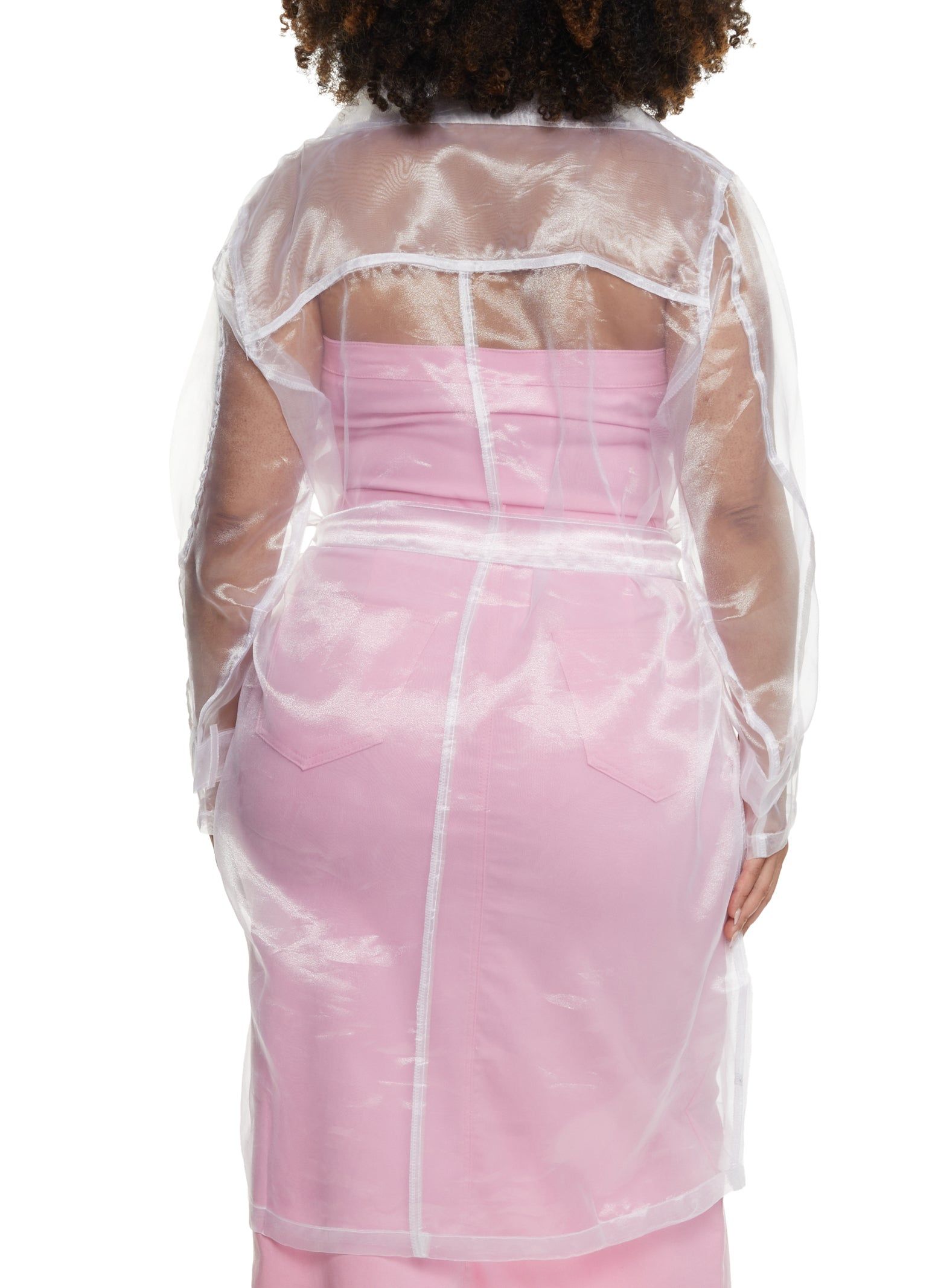 Plus Size Organza Trench Coat sold by Rainbow product image thumbnail 3