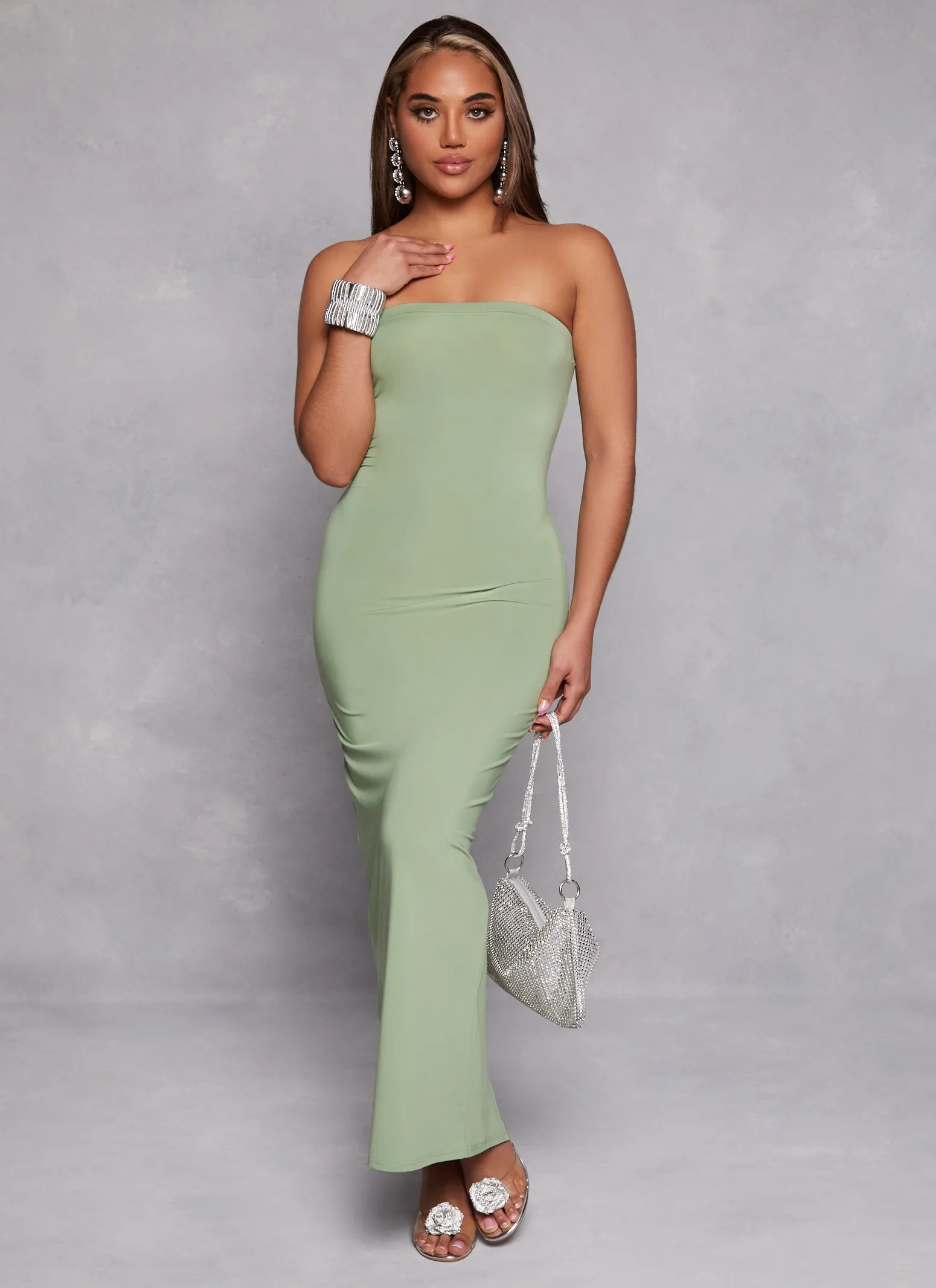 Daisy Solid Maxi Tube Dress sold by Rainbow product image thumbnail 2