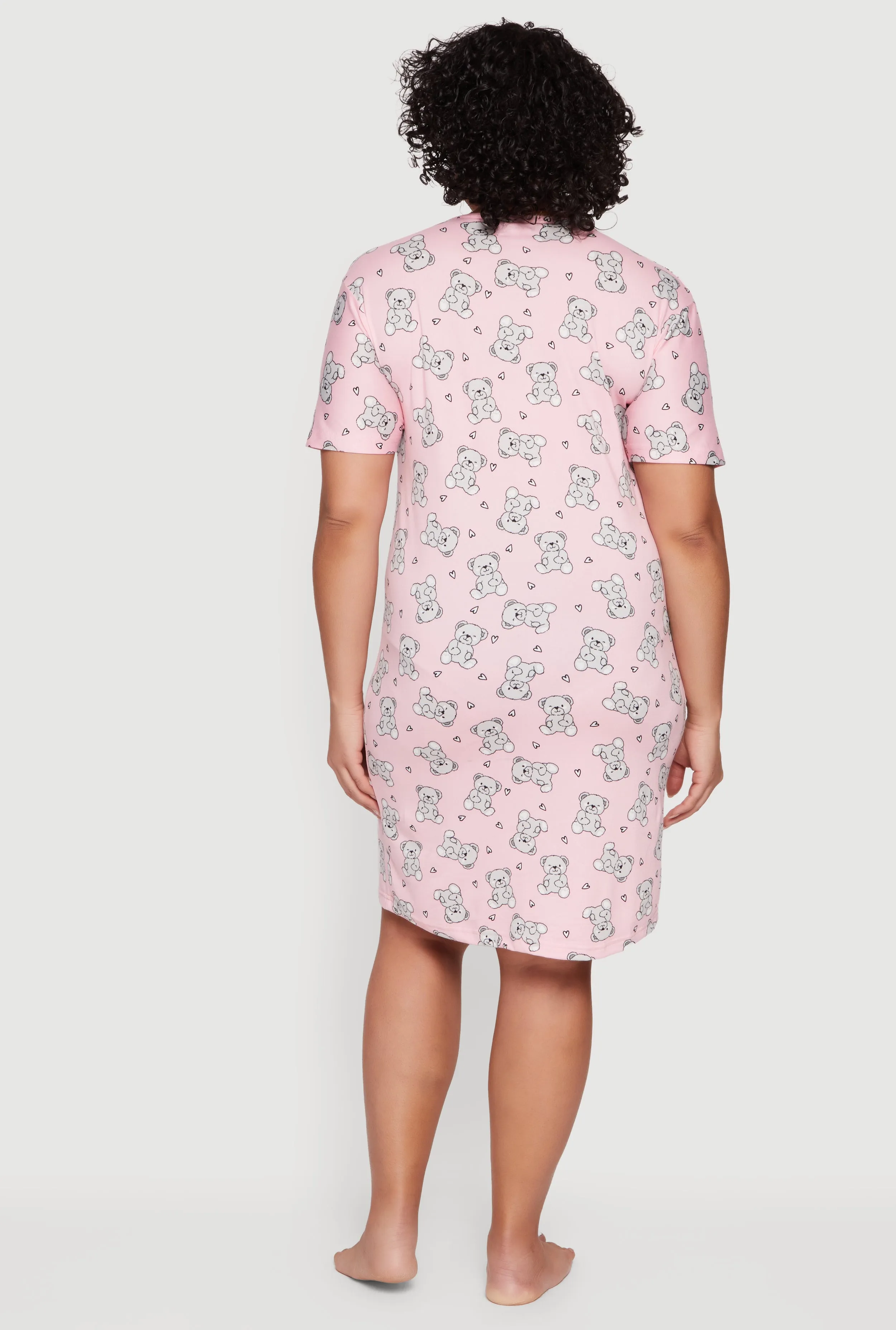 Plus Size Be Happy Teddy Bear Print Sleepshirt sold by Rainbow product image thumbnail 2