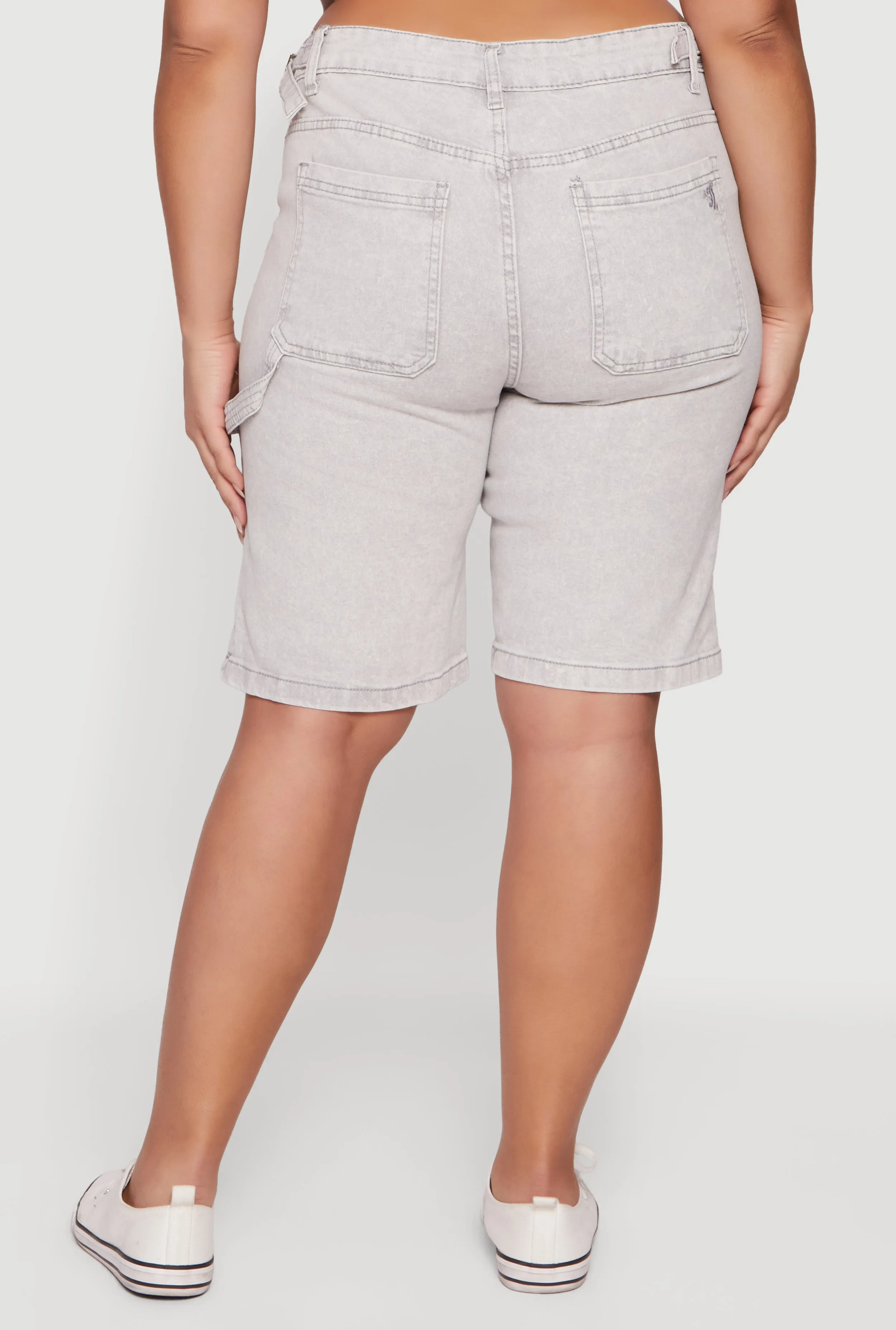 Plus Size Acid Wash Bermuda Shorts sold by Rainbow product image thumbnail 5