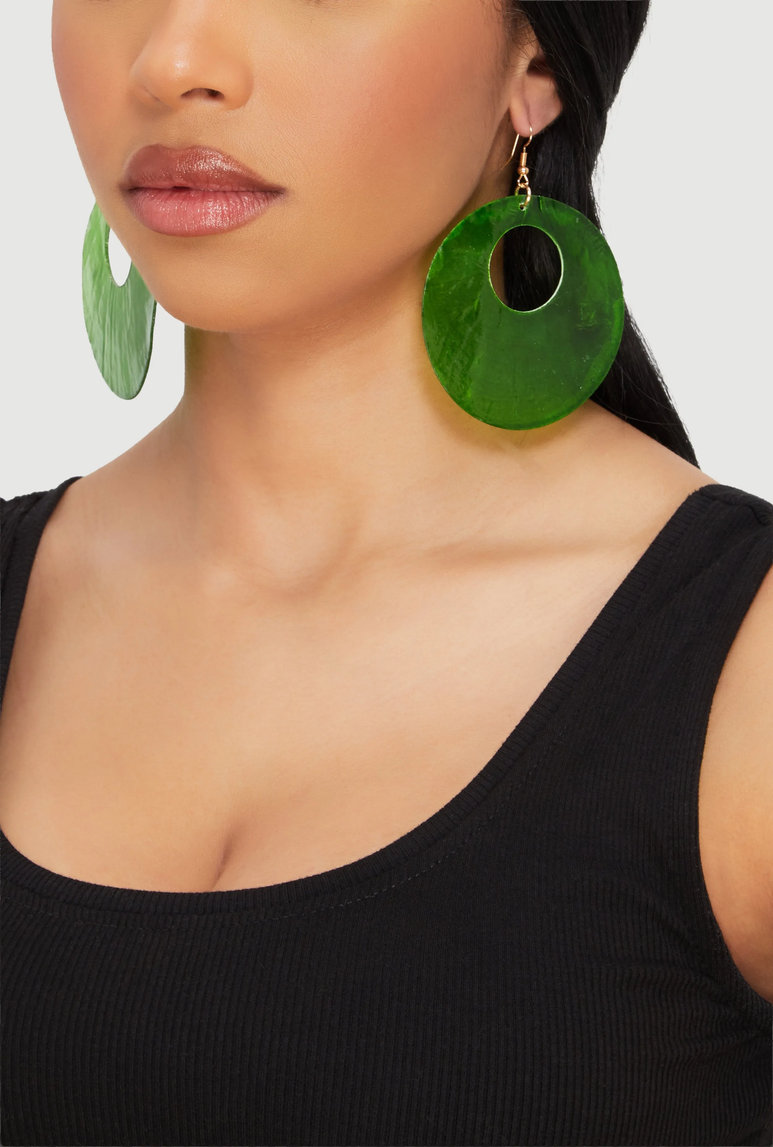 Circular Metallic Drop Earrings sold by Rainbow product image thumbnail 2