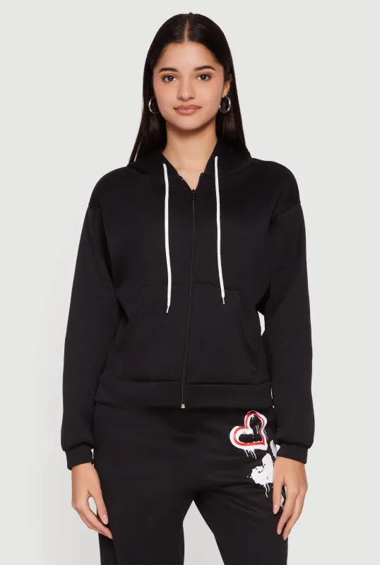 Hooded Zip Front Fleece Lined Sweatshirt sold by Rainbow