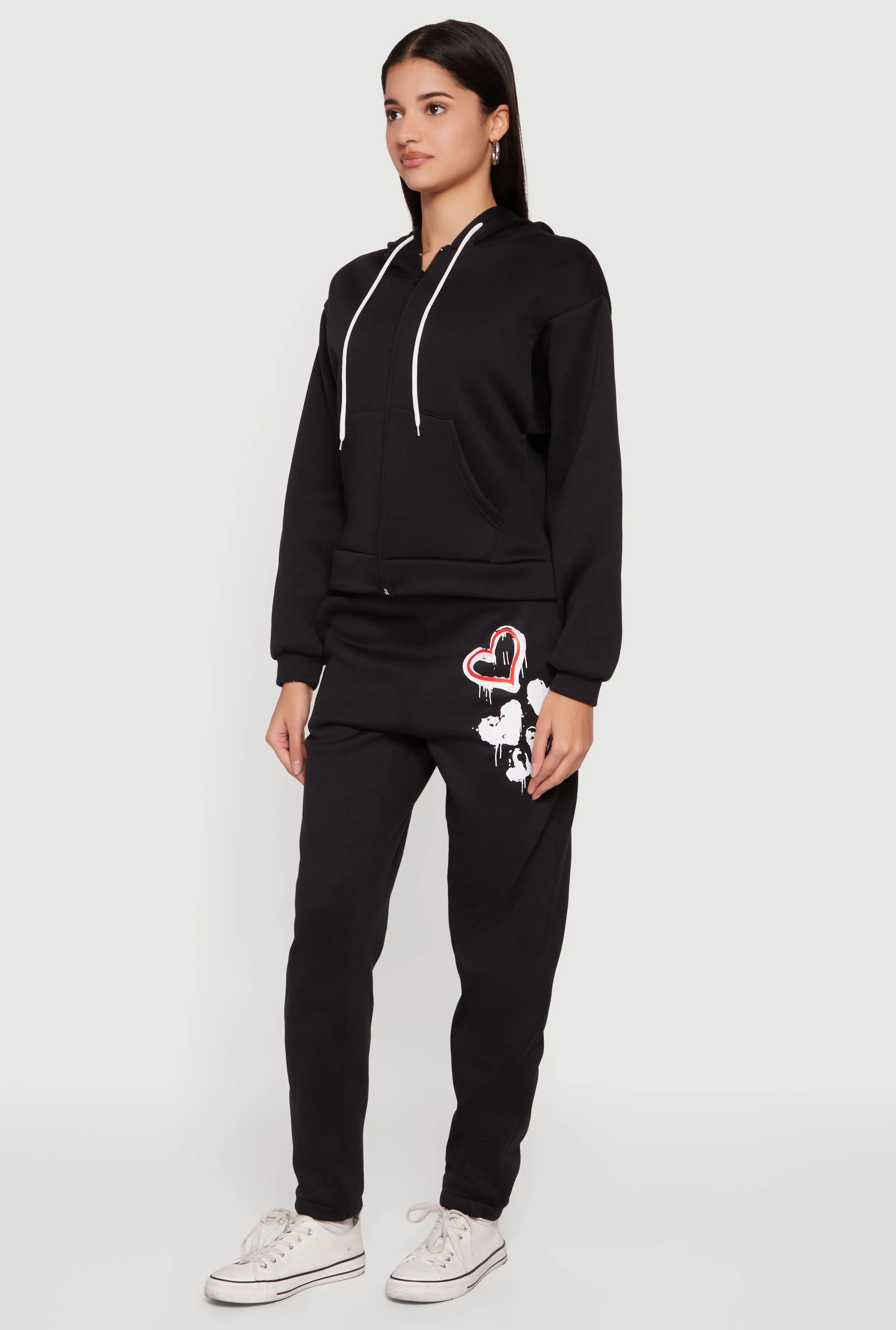 Hooded Zip Front Fleece Lined Sweatshirt sold by Rainbow product image thumbnail 3