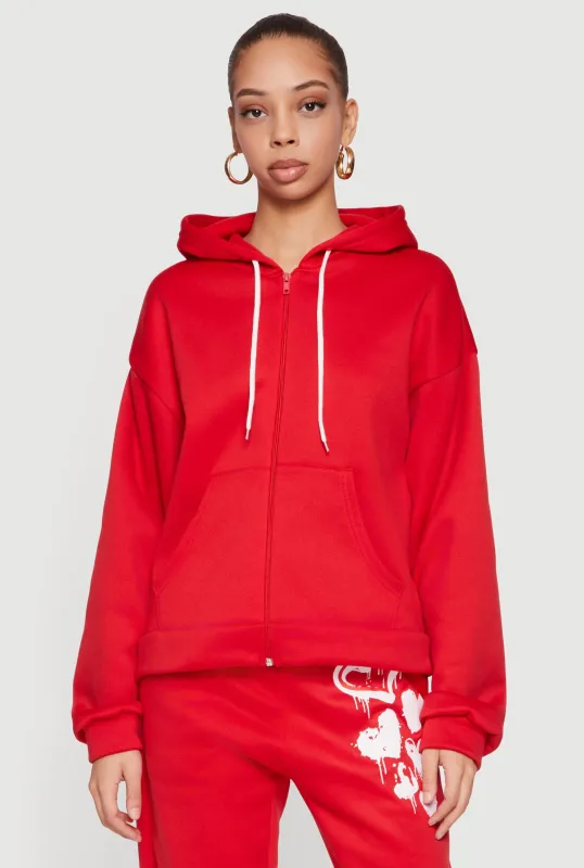 Hooded Zip Front Fleece Lined Sweatshirt sold by Rainbow