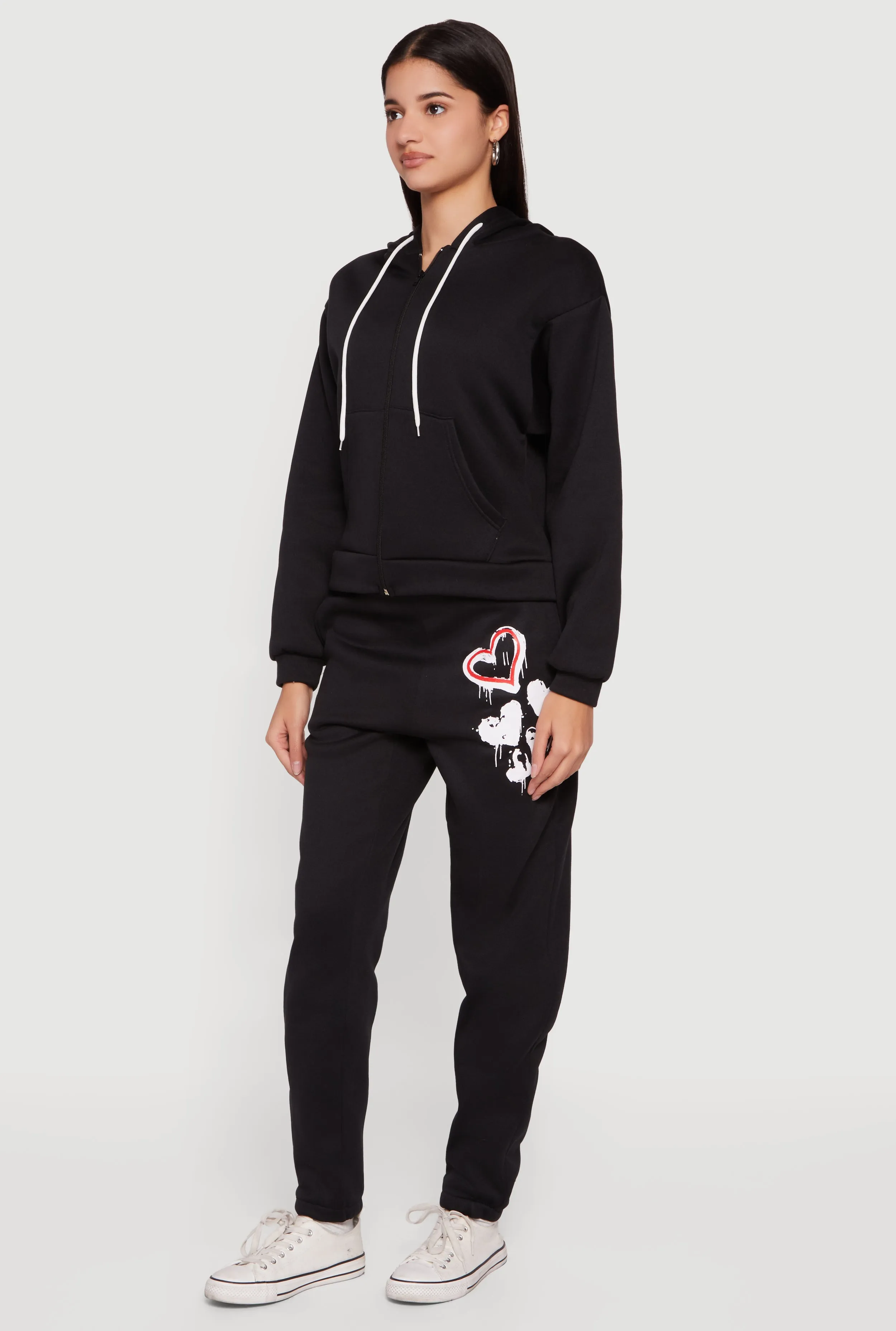 Graffiti Heart Graphic Mid Rise Sweatpants sold by Rainbow product image thumbnail 2