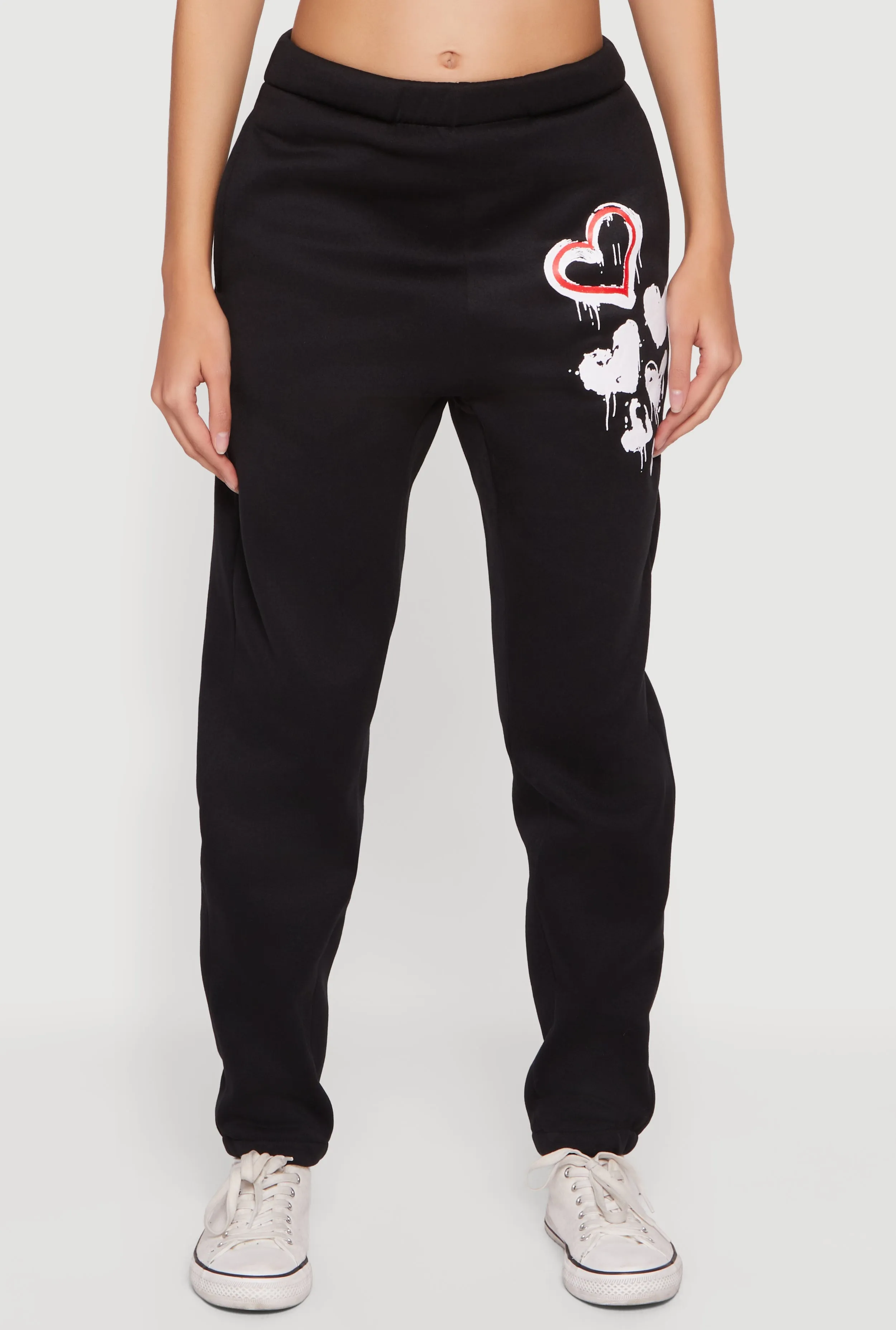 Graffiti Heart Graphic Mid Rise Sweatpants sold by Rainbow product image thumbnail 3