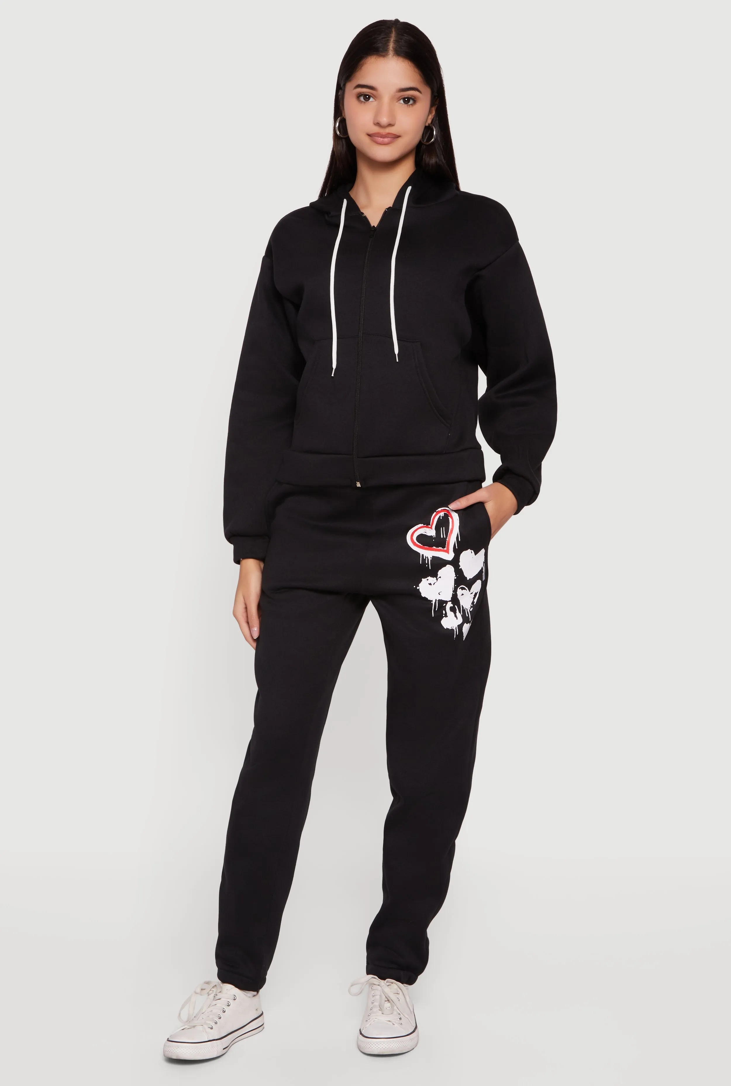 Graffiti Heart Graphic Mid Rise Sweatpants sold by Rainbow