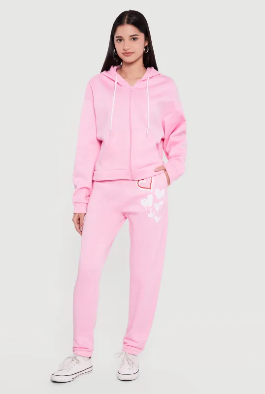 Graffiti Heart Graphic Mid Rise Sweatpants made by Rainbow