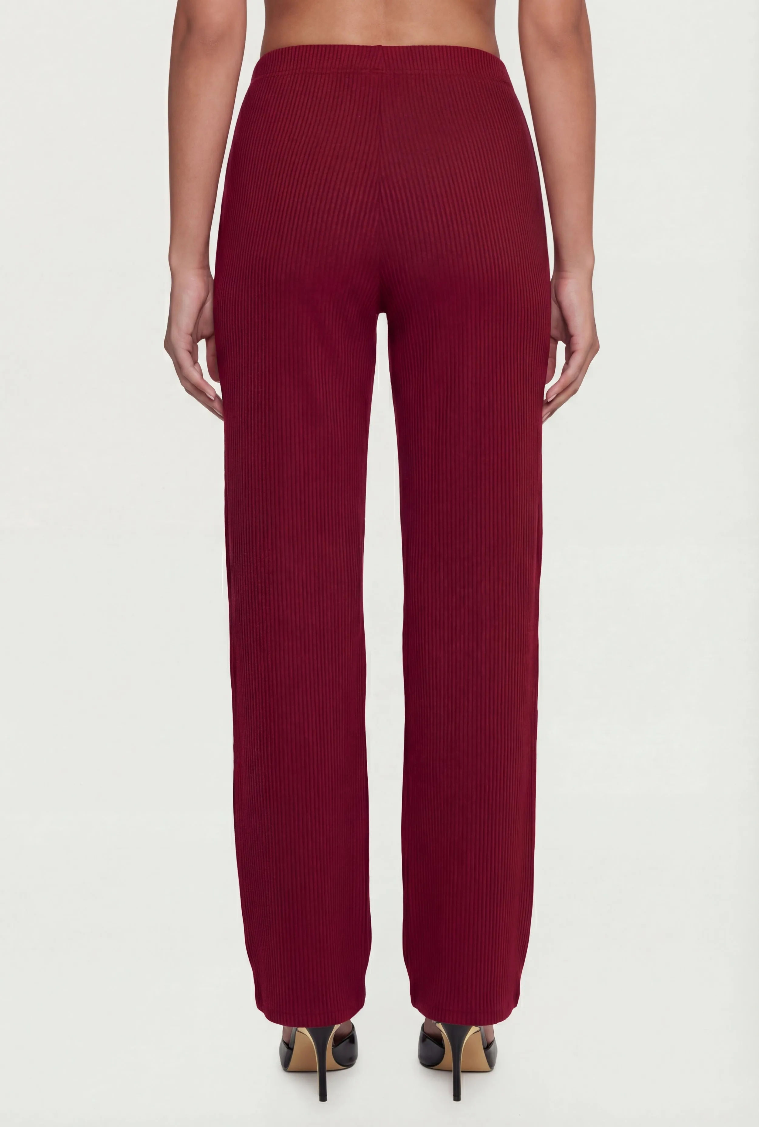 Ribbed Knit Pull On Wide Leg Pants sold by Rainbow product image thumbnail 5