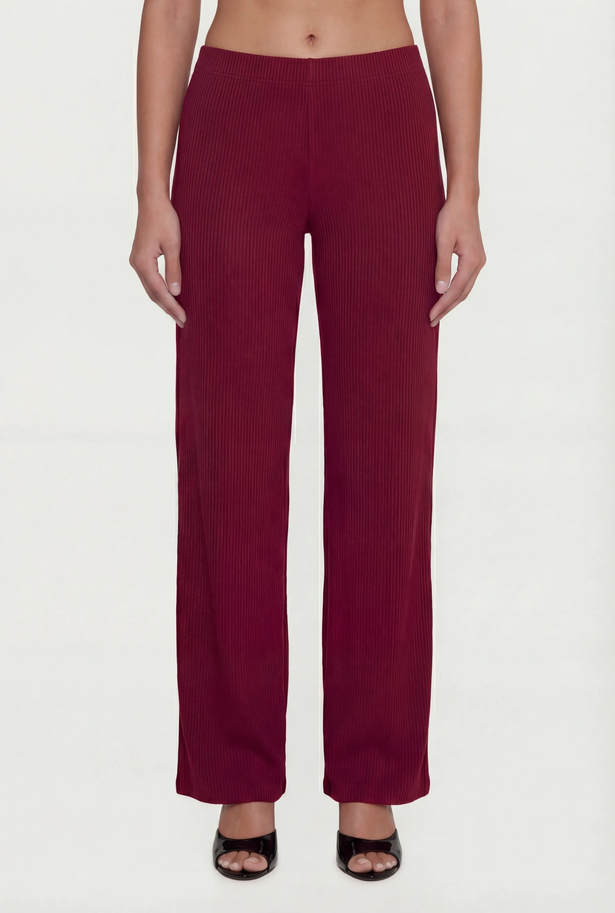 Ribbed Knit Pull On Wide Leg Pants sold by Rainbow product image thumbnail 3