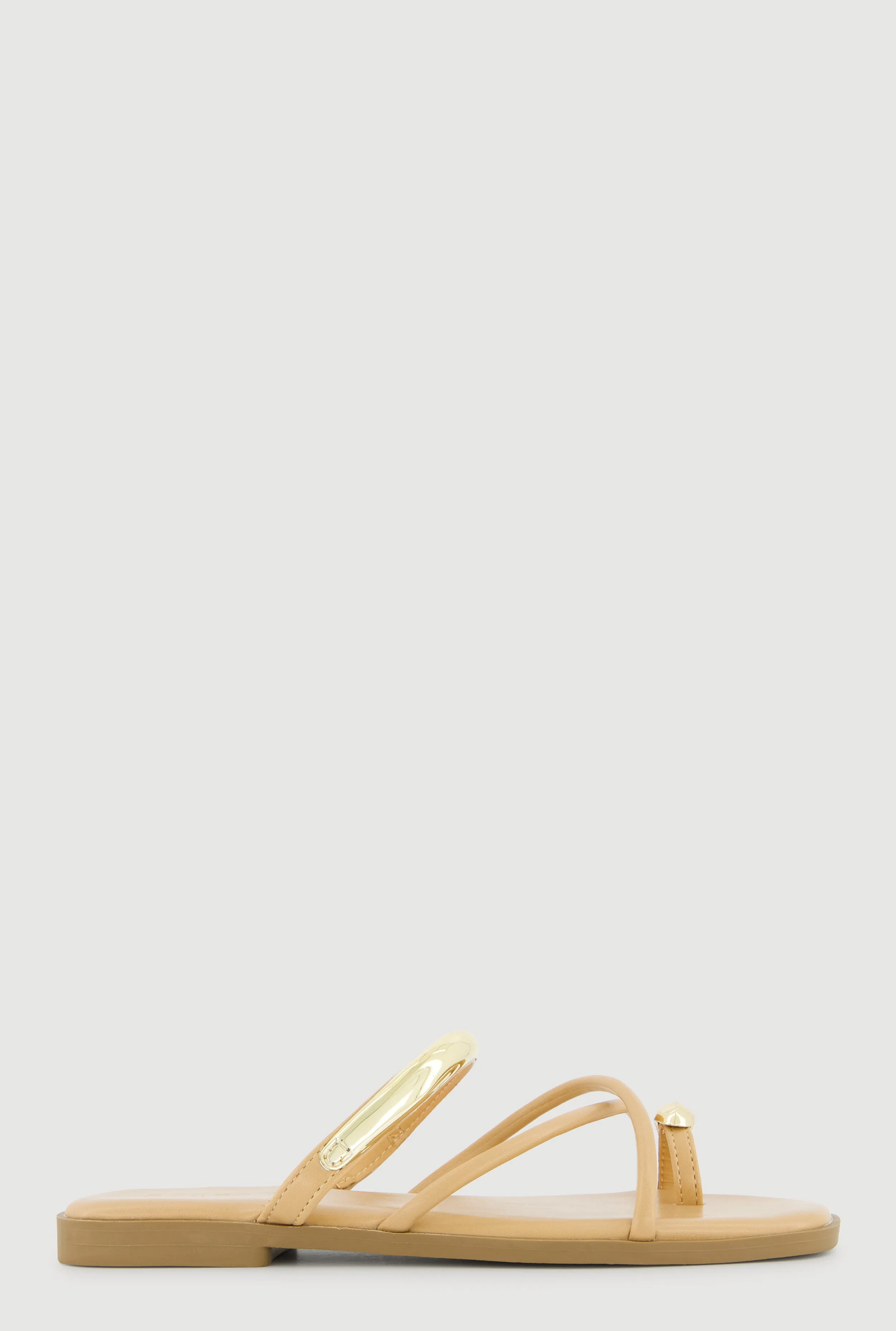 Criss Cross Band Metallic Detail Toe Loop Sandals sold by Rainbow product image thumbnail 2