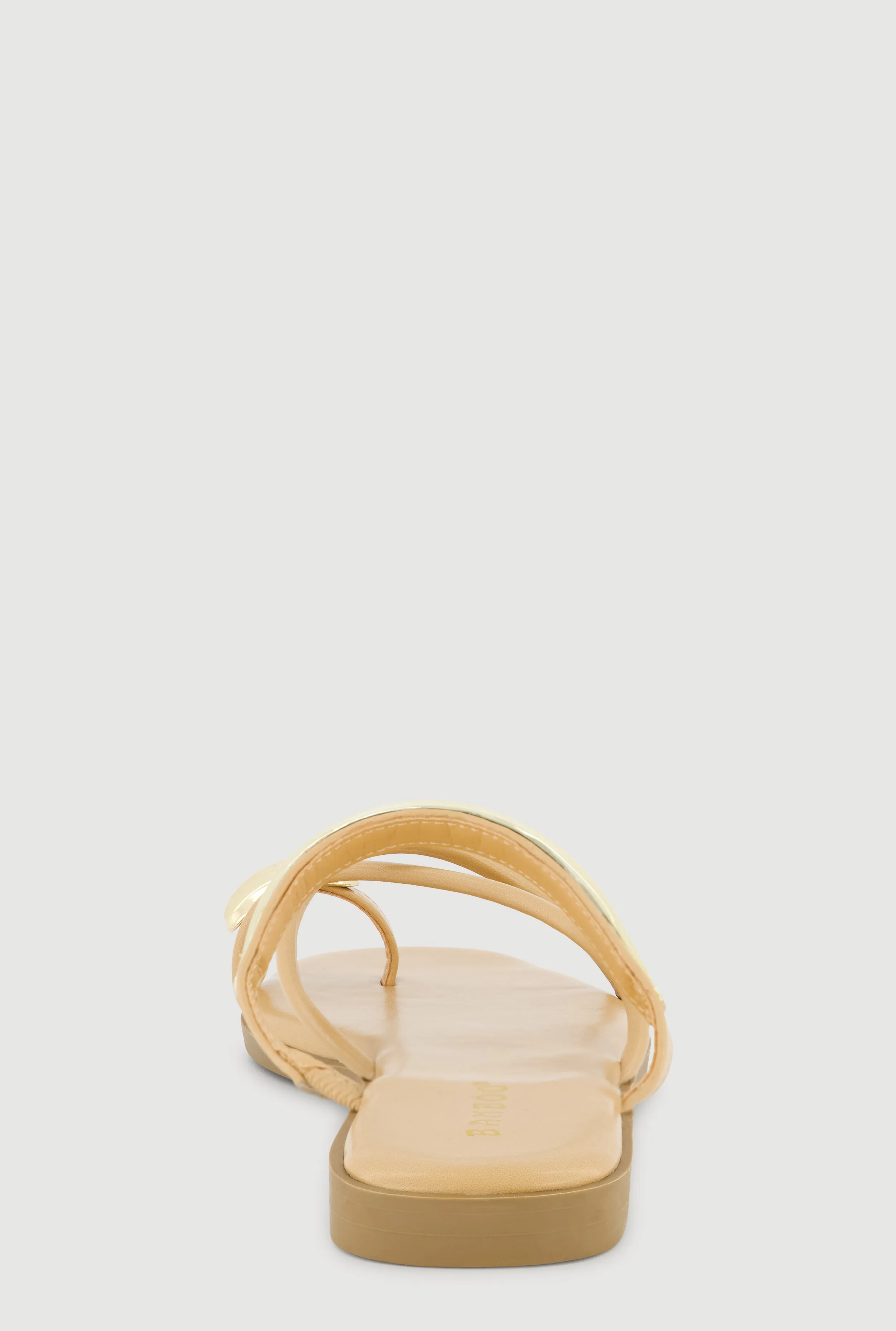 Criss Cross Band Metallic Detail Toe Loop Sandals sold by Rainbow product image thumbnail 3