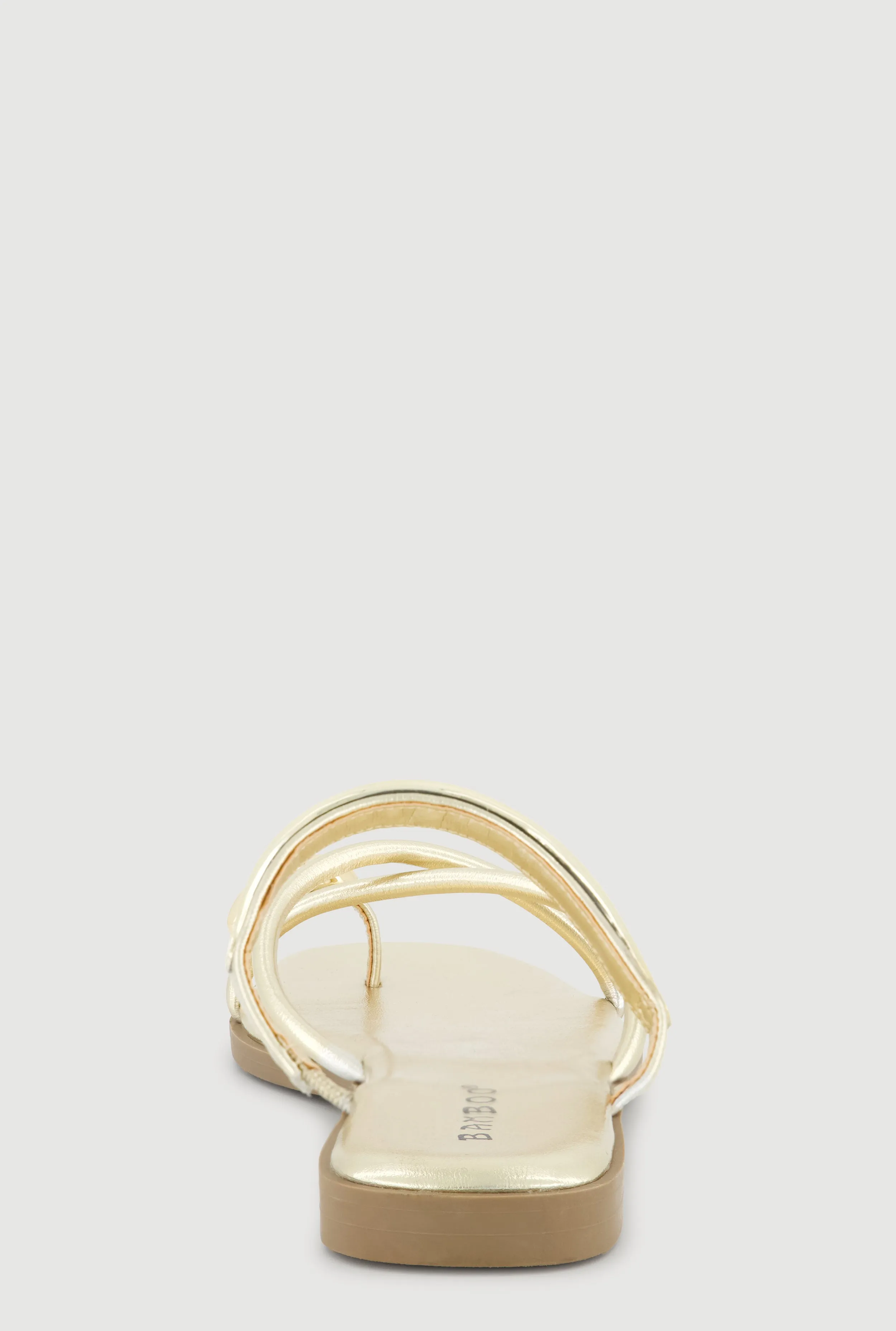 Criss Cross Band Metallic Detail Toe Loop Sandals sold by Rainbow product image thumbnail 3