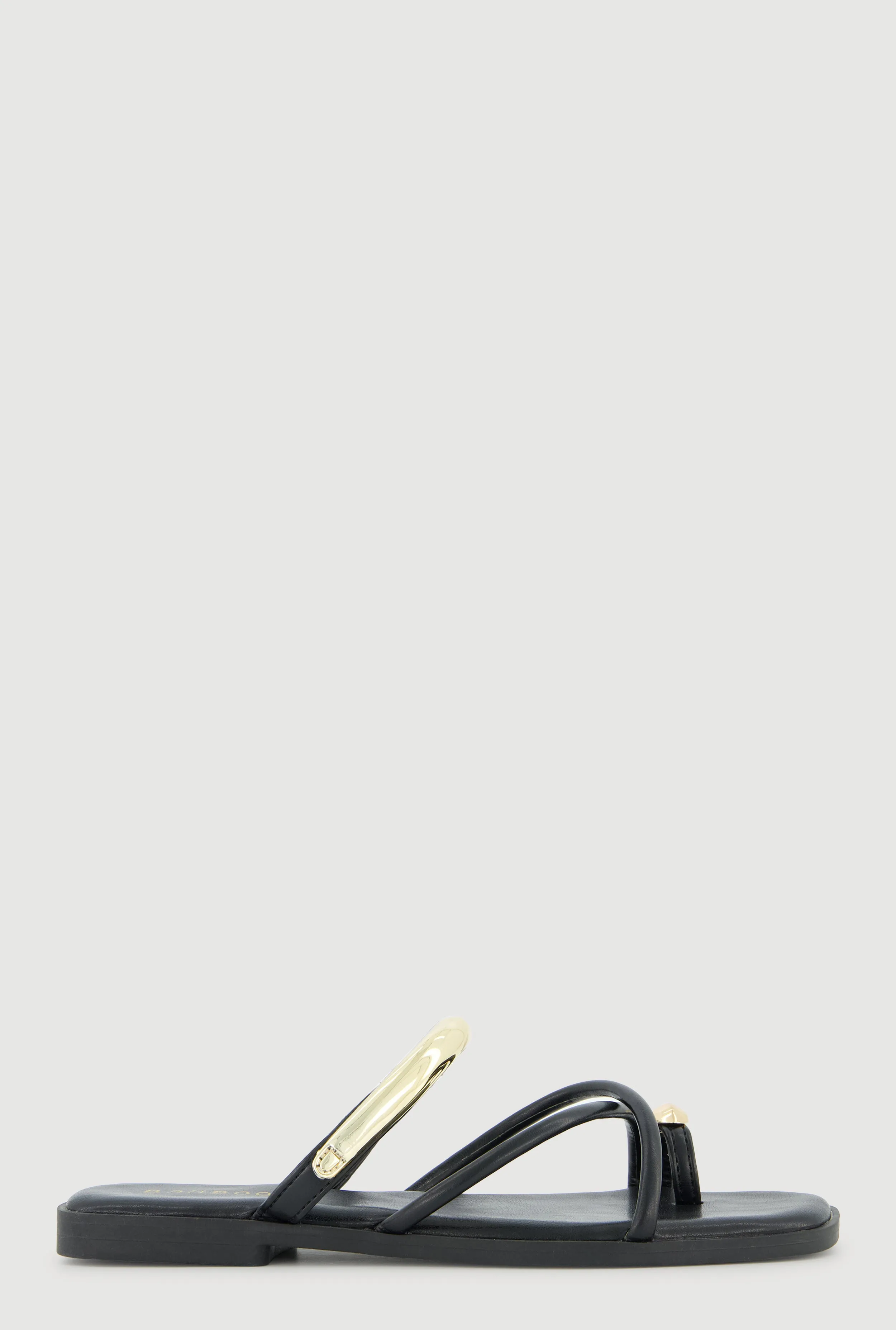 Criss Cross Band Metallic Detail Toe Loop Sandals sold by Rainbow product image thumbnail 2