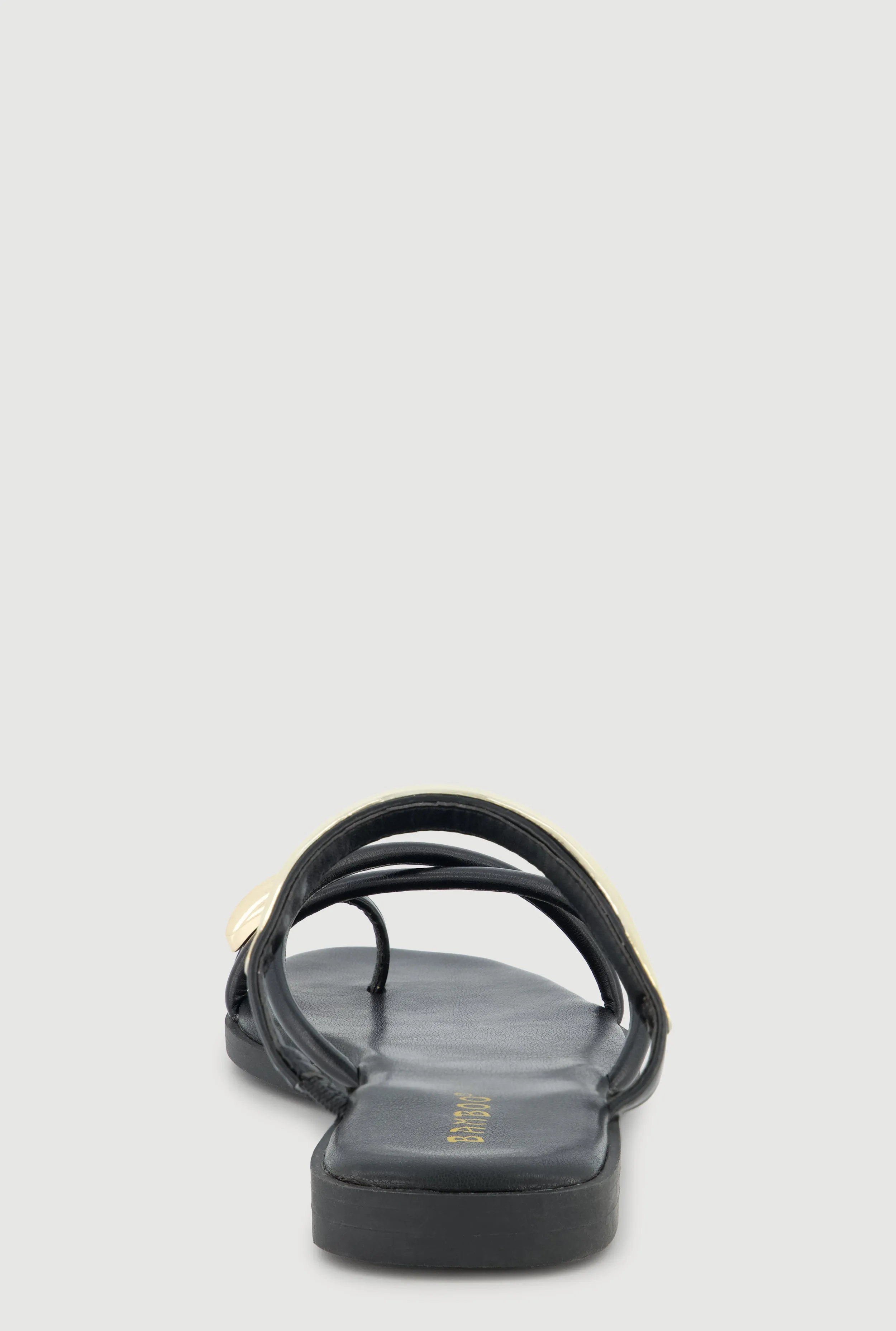 Criss Cross Band Metallic Detail Toe Loop Sandals sold by Rainbow product image thumbnail 3