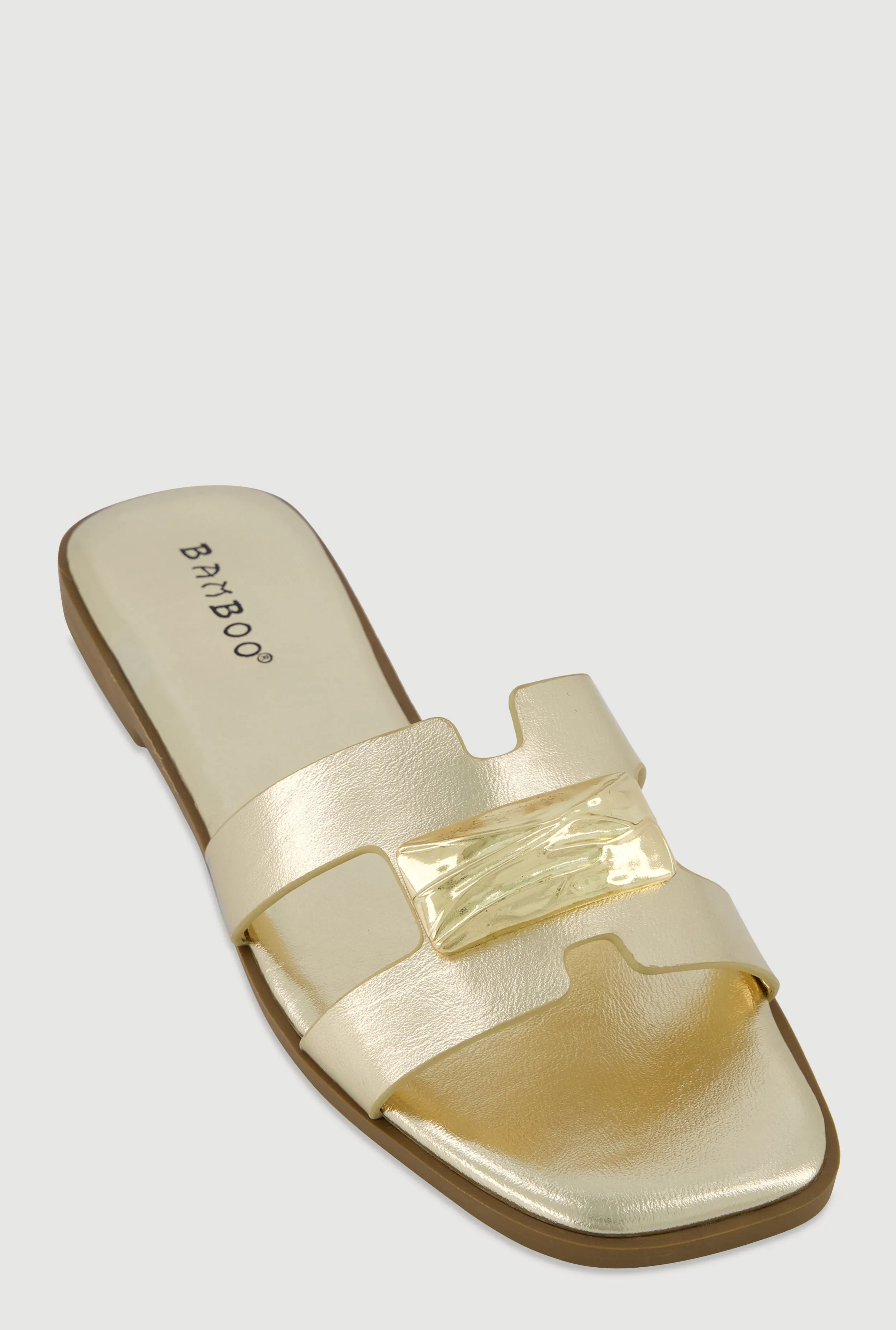 Metallic Pendant H Band Slide Sandals sold by Rainbow product image thumbnail 5