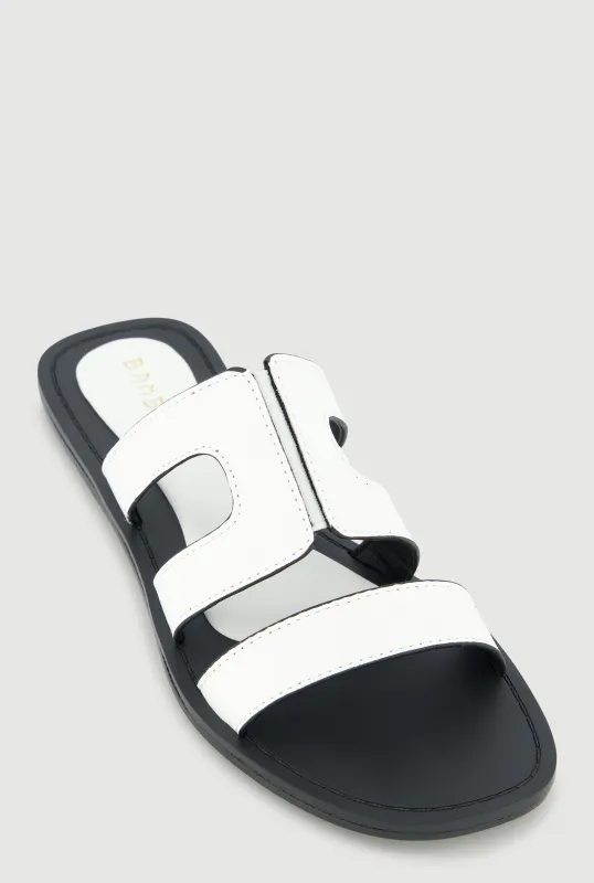 Open Toe Cut Out Slide Sandals sold by Rainbow