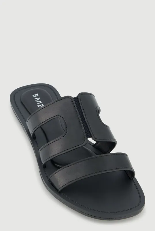 Open Toe Cut Out Slide Sandals sold by Rainbow