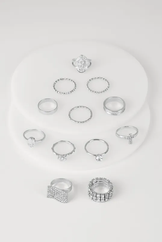 Assorted Cubic Zirconia Rings Set of 12 sold by Rainbow