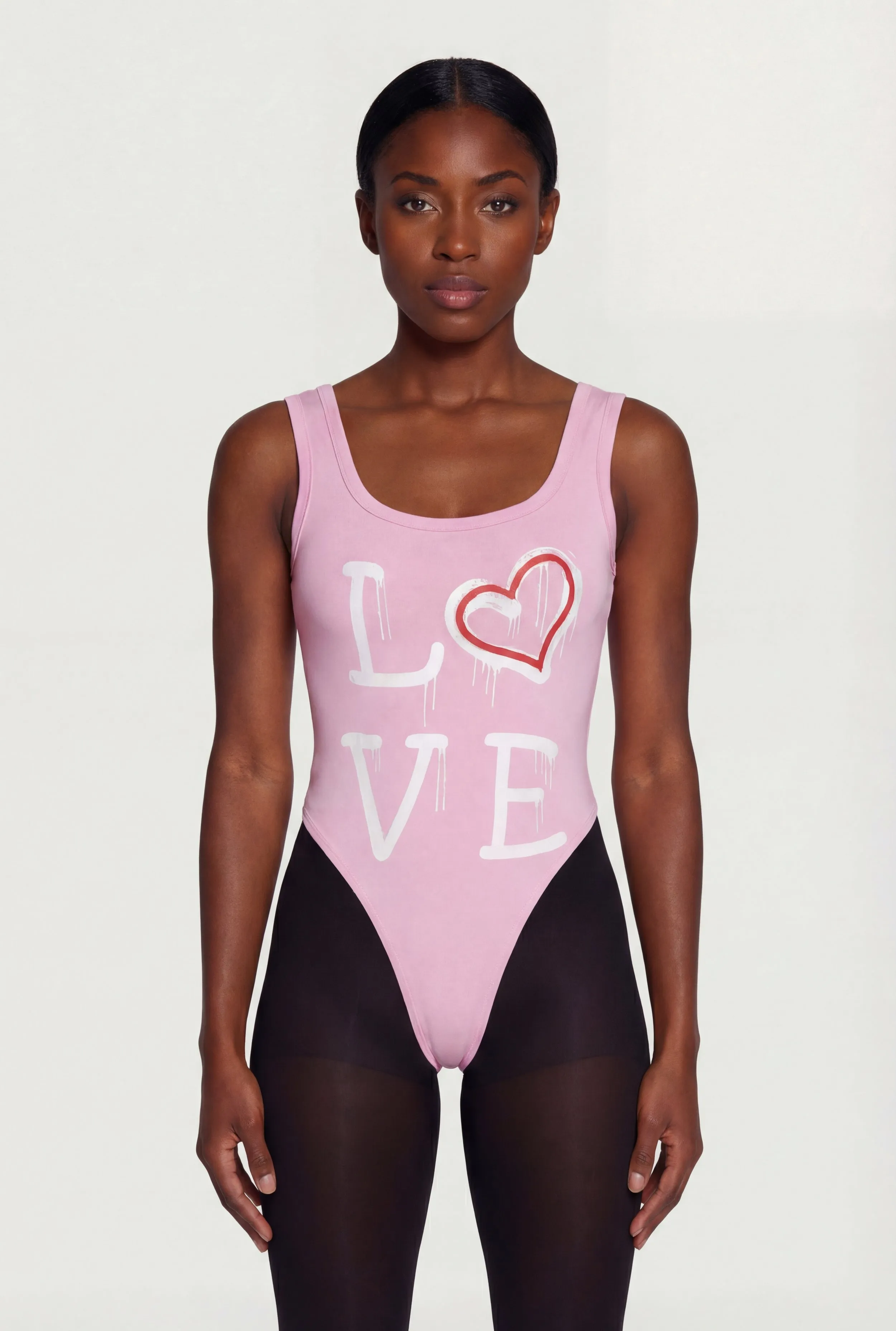 Love Graphic Scoop Neck Bodysuit sold by Rainbow product image thumbnail 2