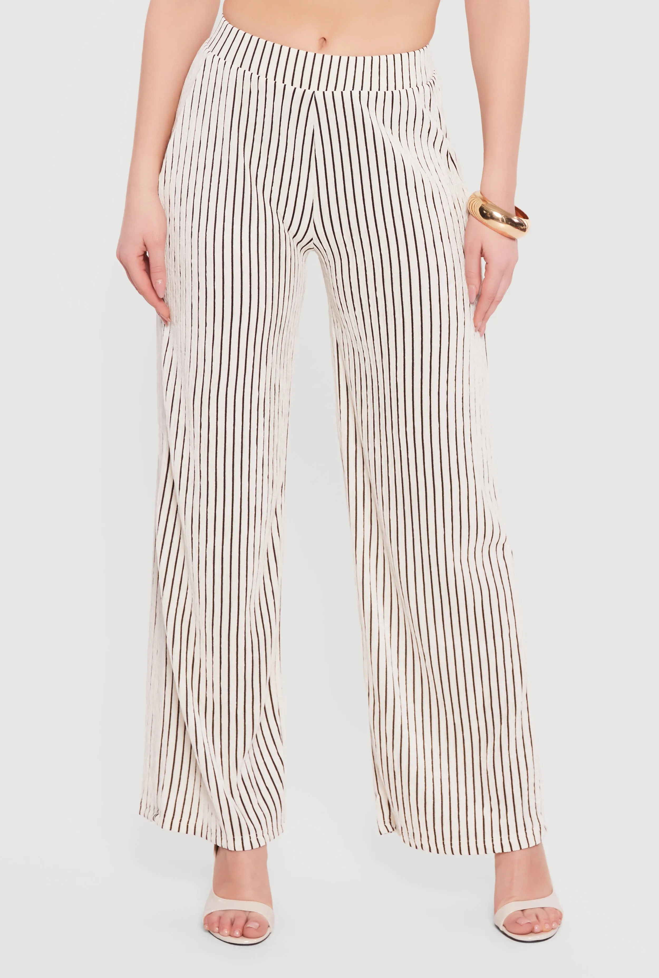 Plisse Striped Wide Leg Pants sold by Rainbow product image thumbnail 3