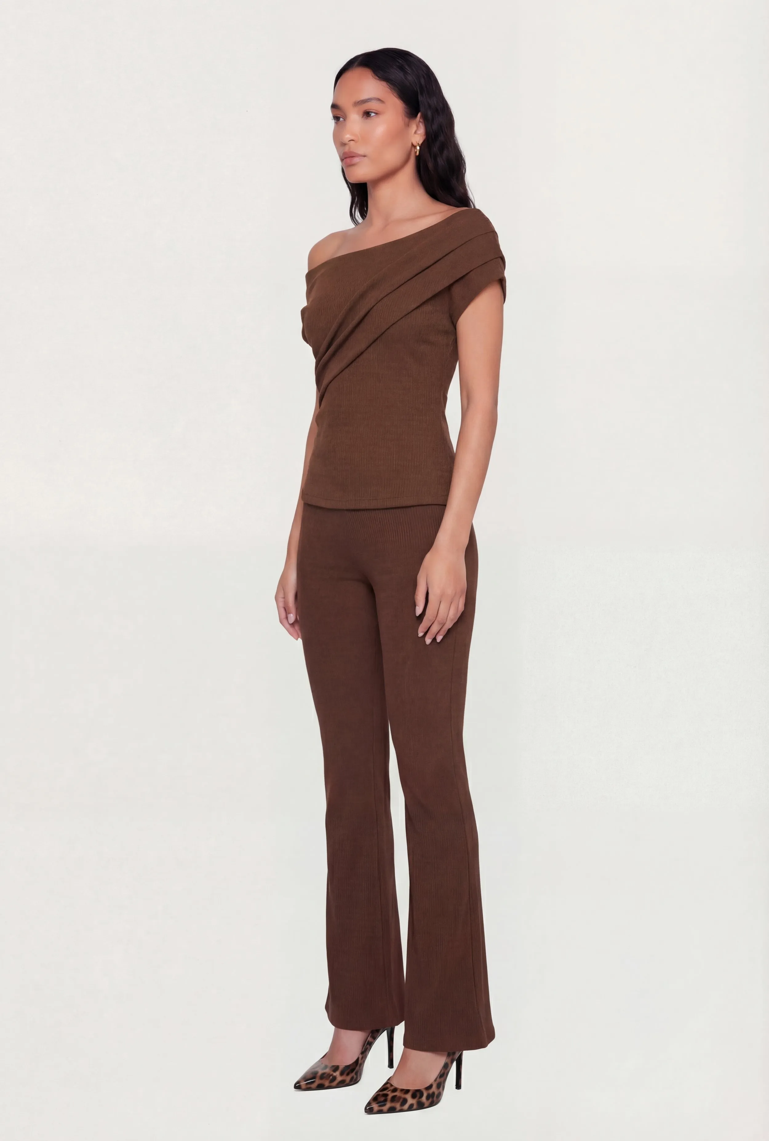 Textured Knit Flare Leg Pants sold by Rainbow product image thumbnail 2