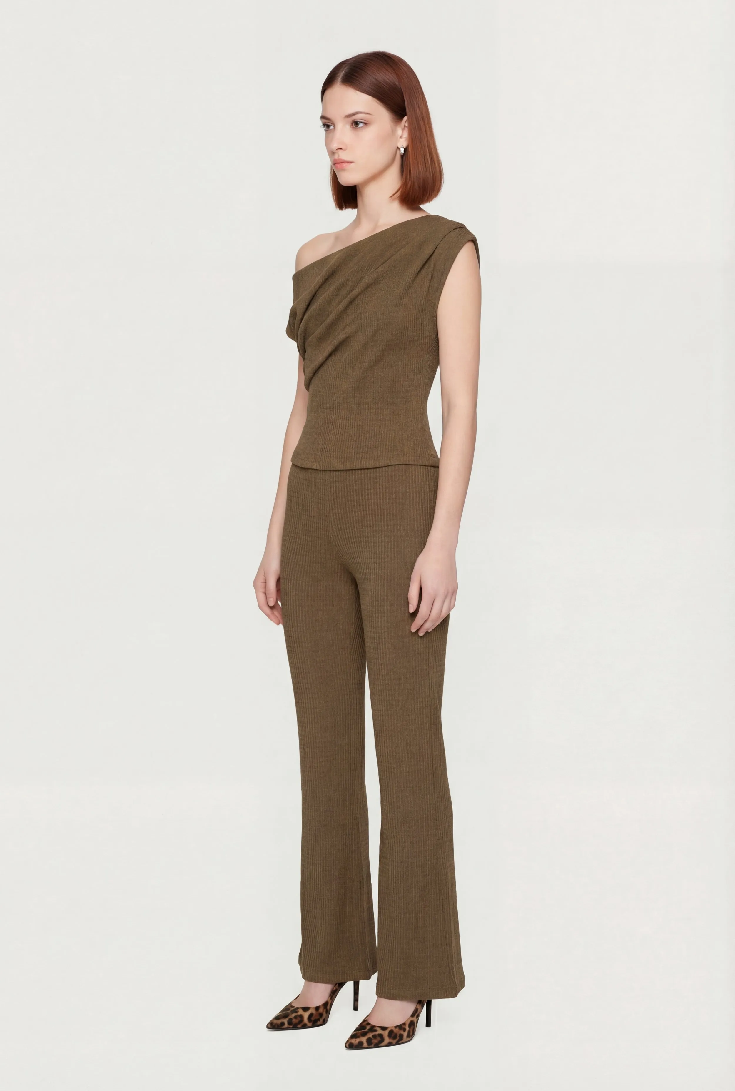 Textured Knit Flare Leg Pants sold by Rainbow product image thumbnail 2