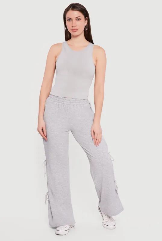 Seamless Rib Knit Racerback Crop Top sold by Rainbow