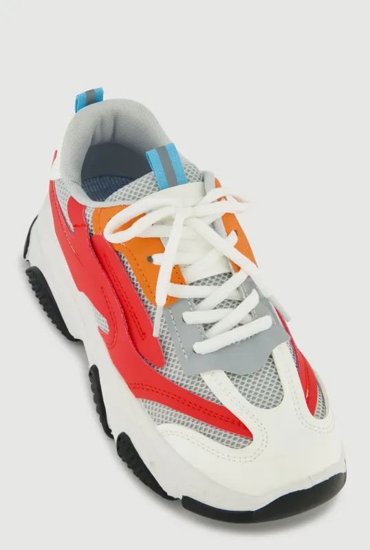 Lace Up Chunky Sneakers sold by Rainbow