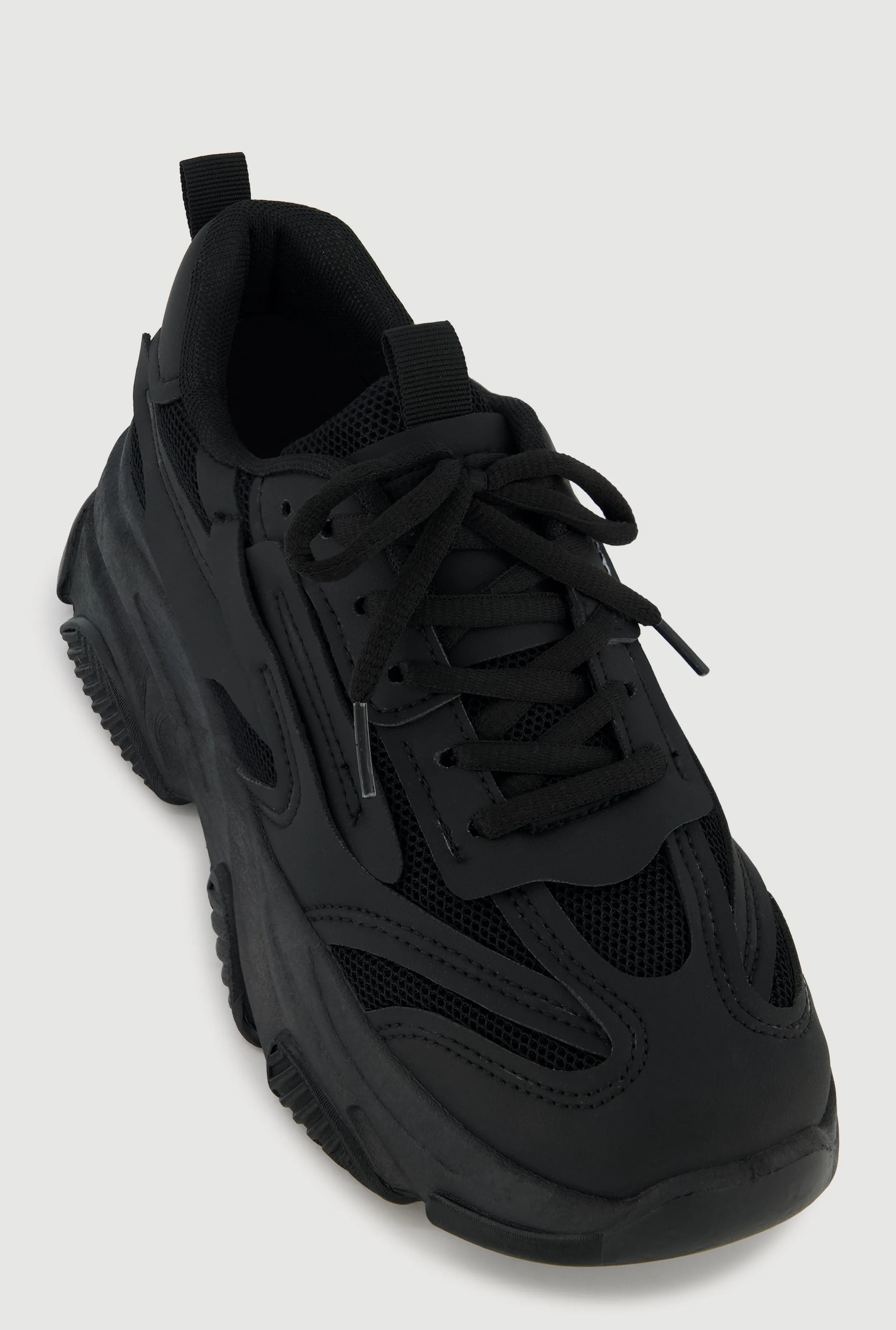 Lace Up Chunky Sneakers sold by Rainbow