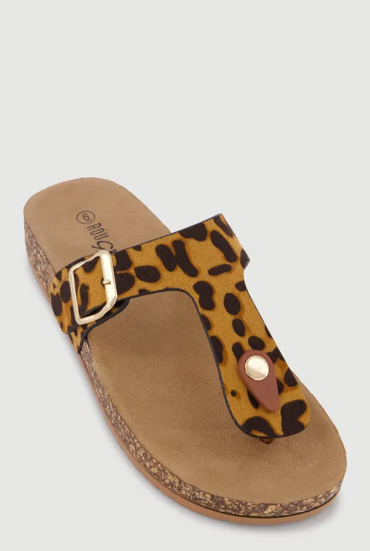 Buckle Band Thong Footbed Sandals sold by Rainbow