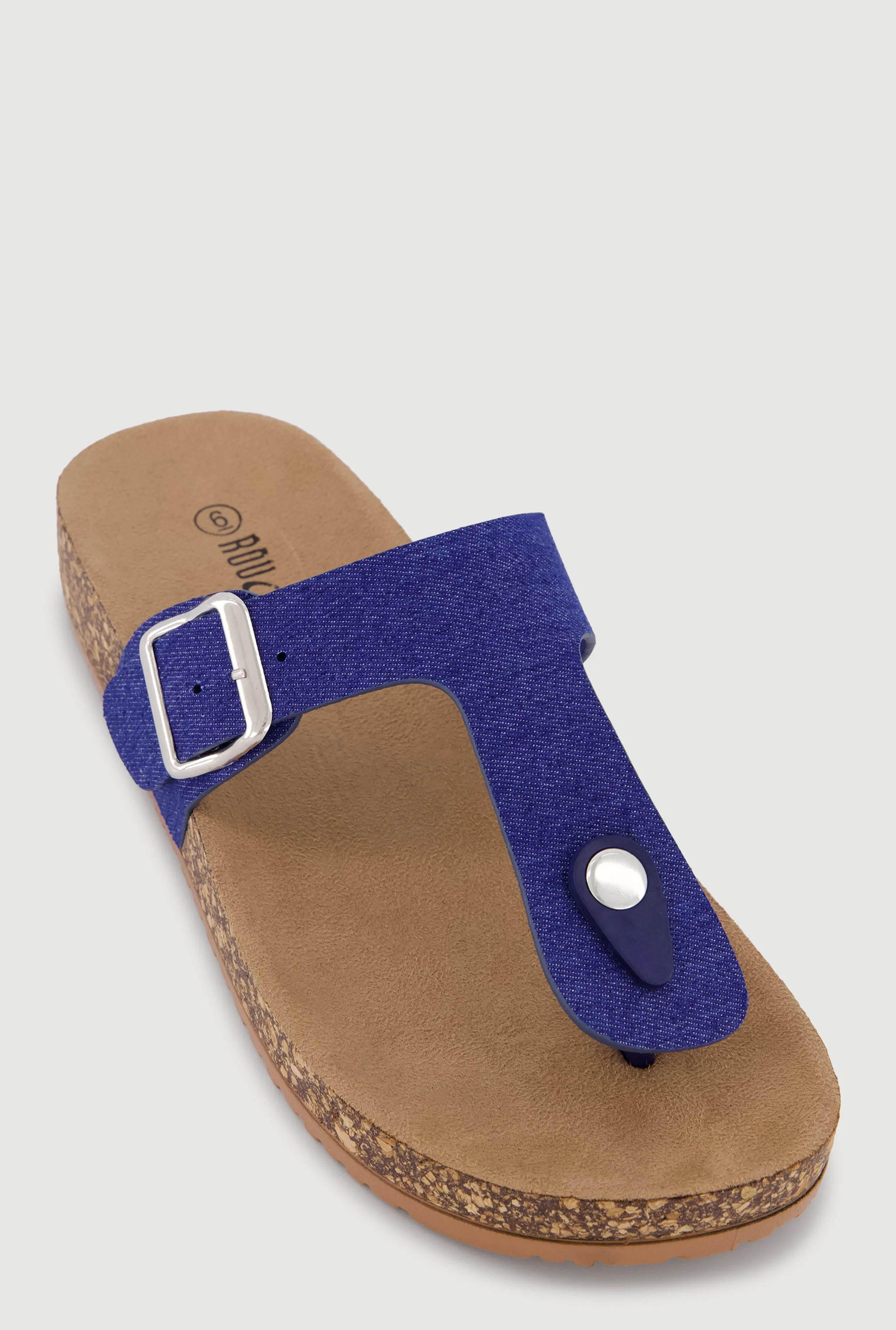 Buckle Band Thong Footbed Sandals sold by Rainbow
