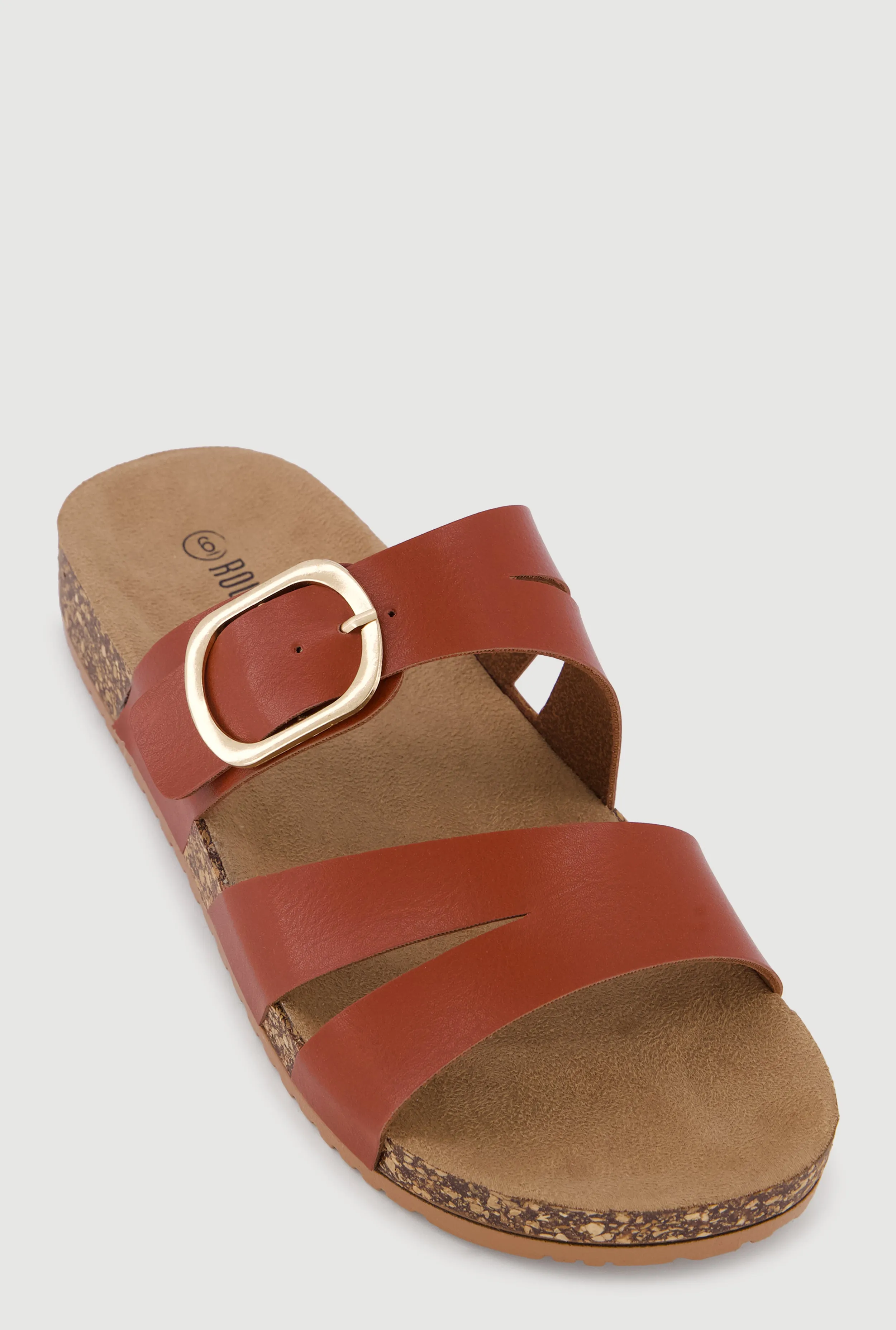 Slit Double Band Footbed Sandals sold by Rainbow
