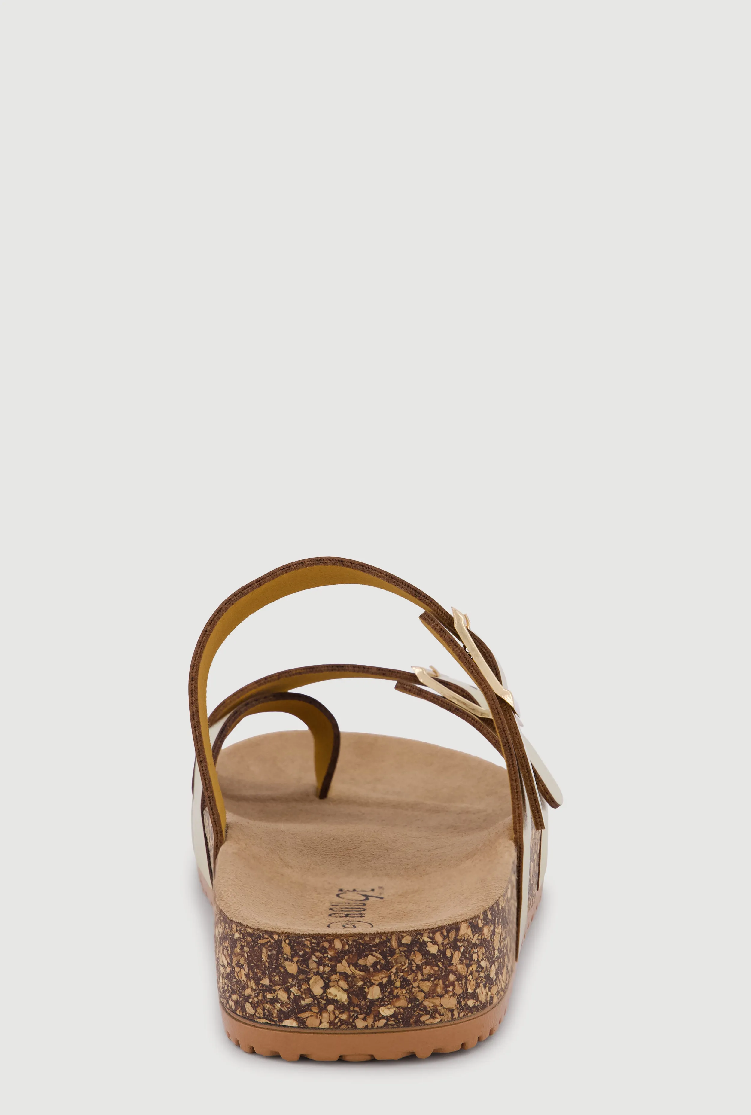 Double Buckle Toe Loop Footbed Sandals sold by Rainbow product image thumbnail 3